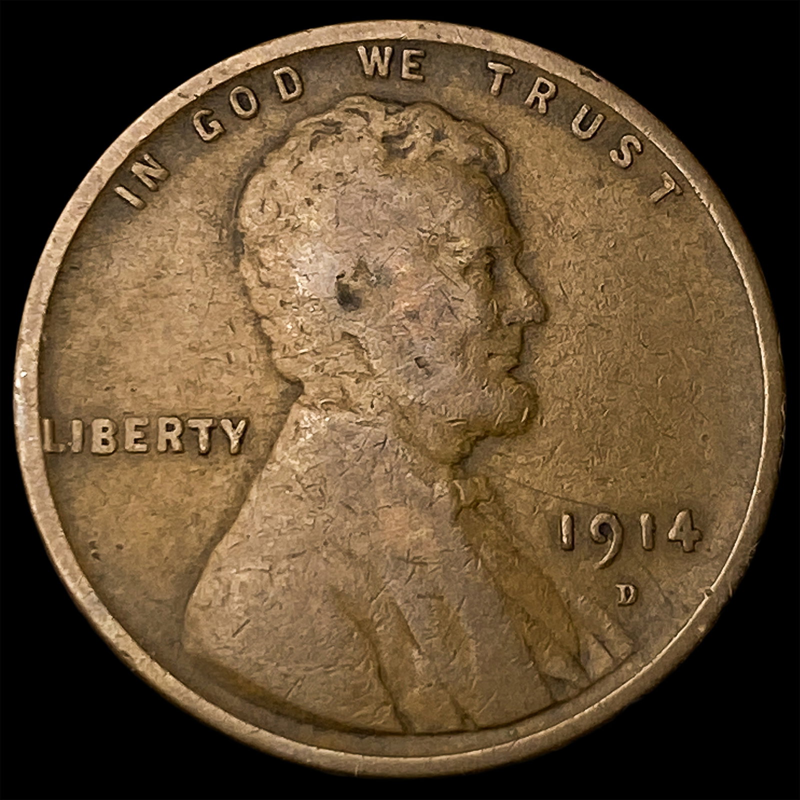 1914-D Lincoln Wheat Cent LIGHTLY CIRCULATED (1 of 2)