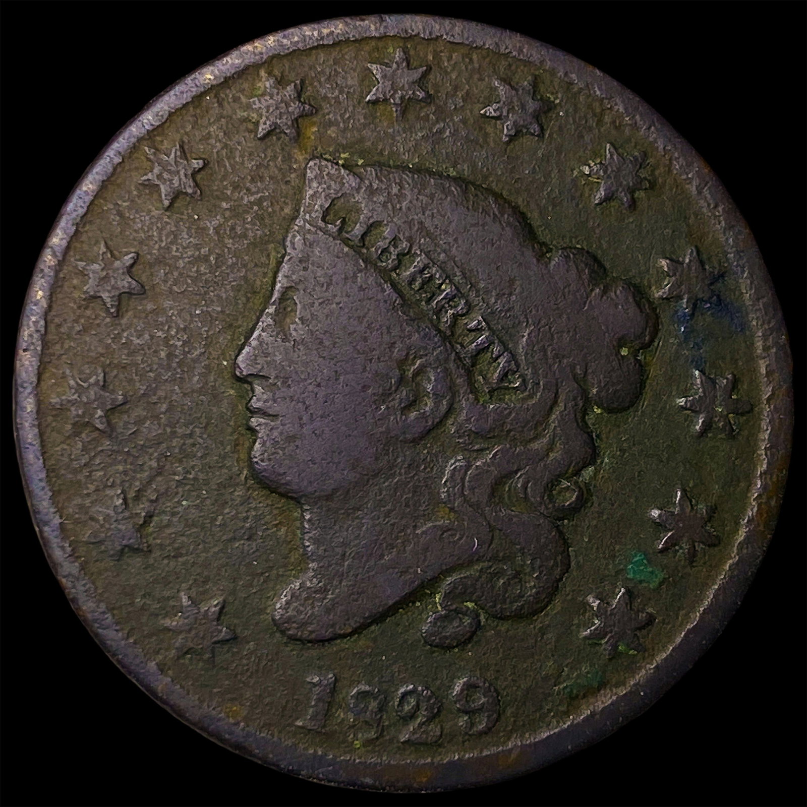 1829 Coronet Head Large Cent LIGHTLY CIRCULATED (1 of 2)
