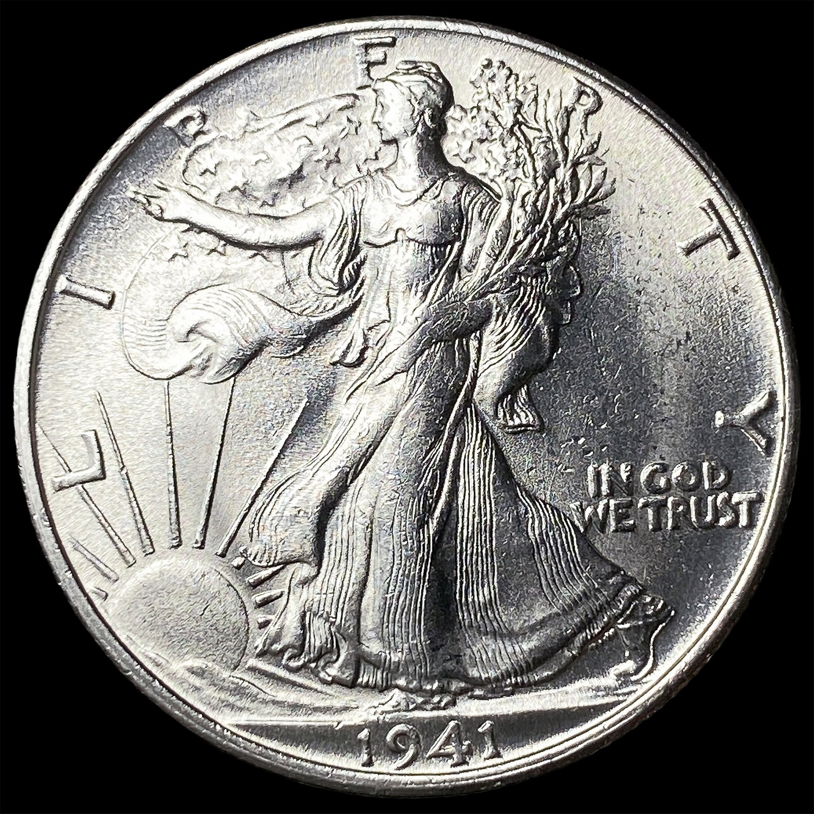 1941-S Silver Half Dollar (Walking Liberty) CHOICE BU (1 of 2)