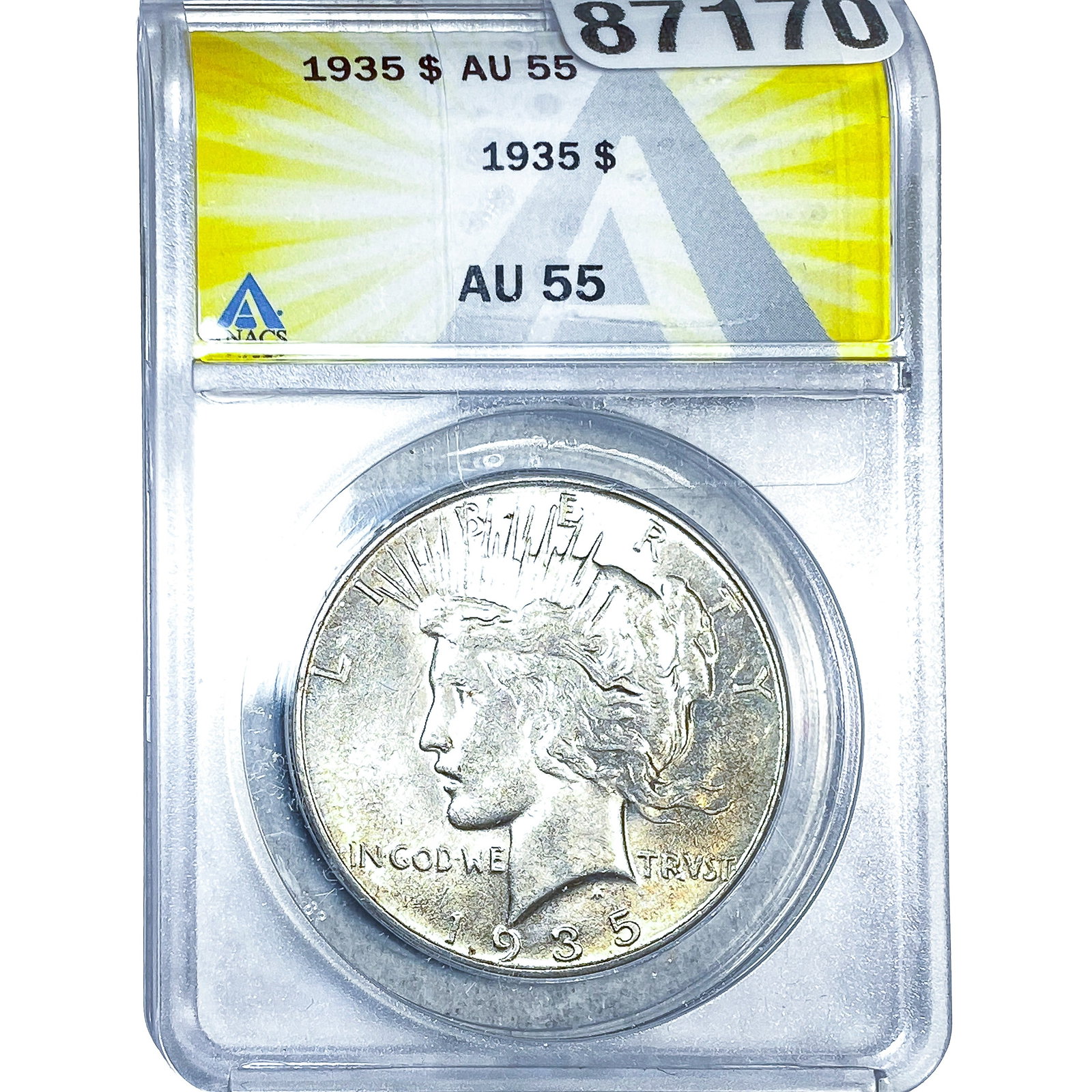 1935 Silver Peace Dollar ANACS AU55 (1 of 2)
