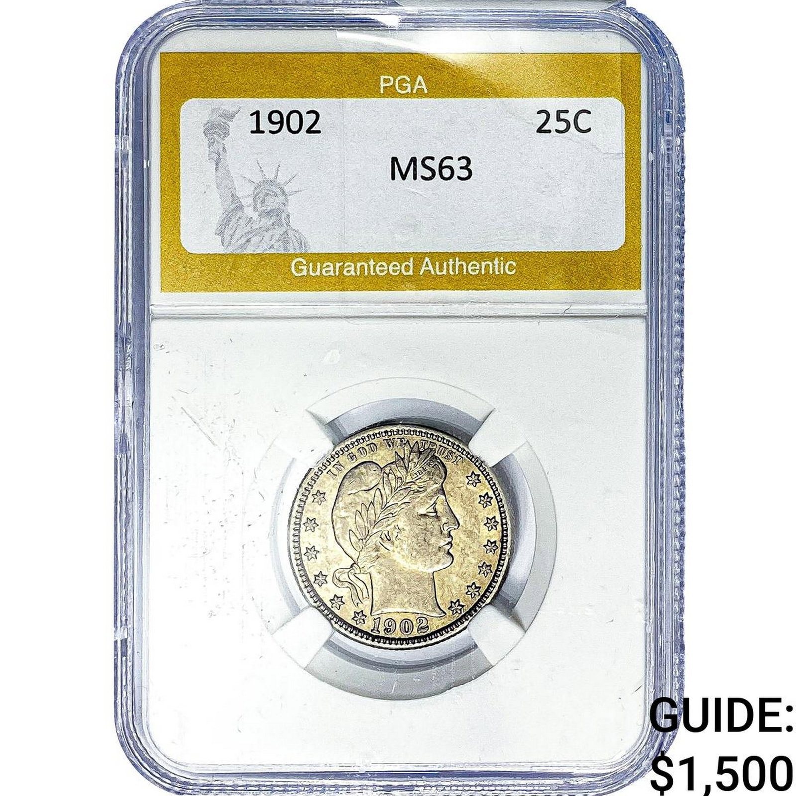 1902 Barber Quarter PGA MS63 (1 of 2)