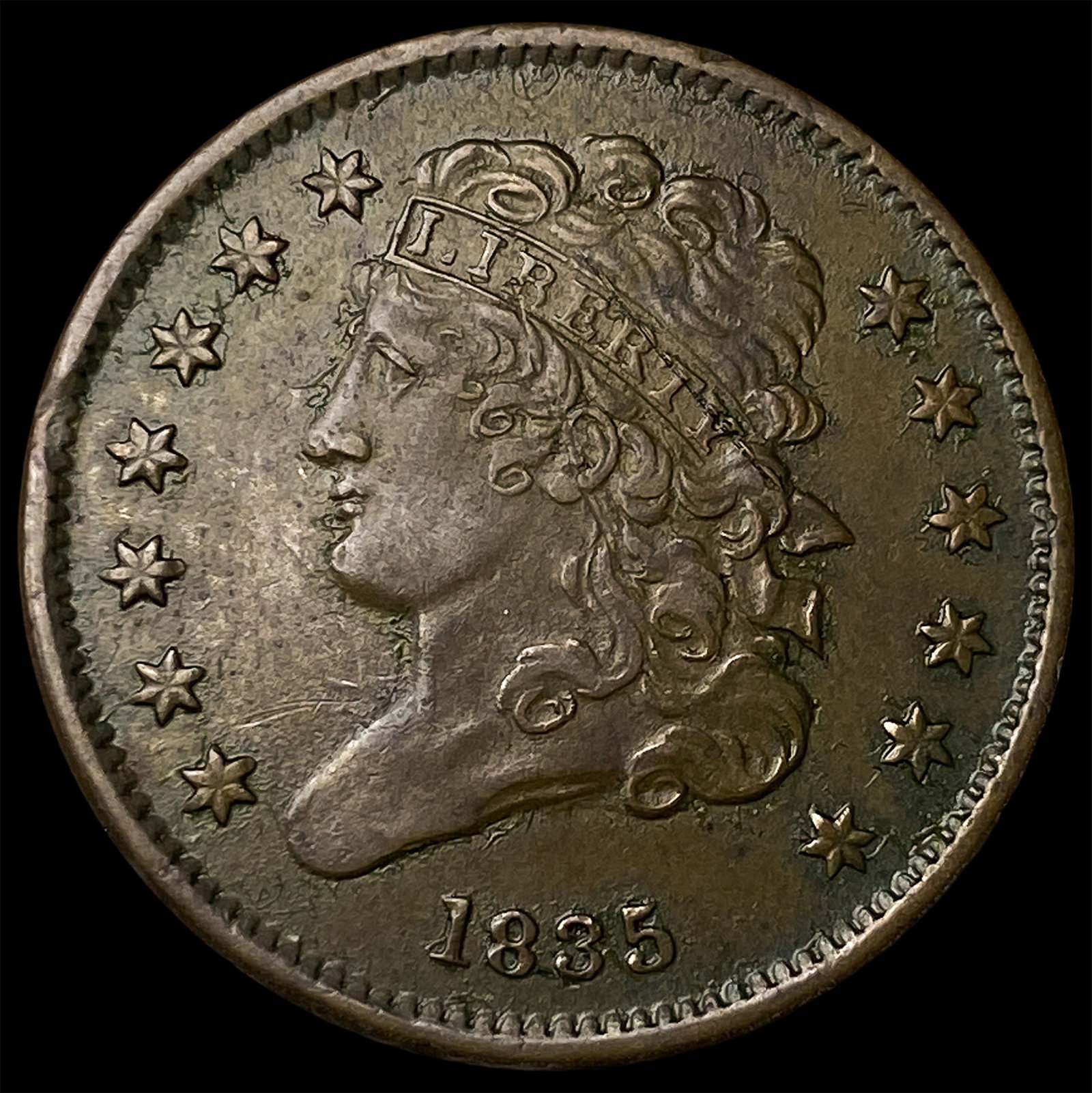 1835 Classic Head Half Cent CHOICE AU (1 of 2)
