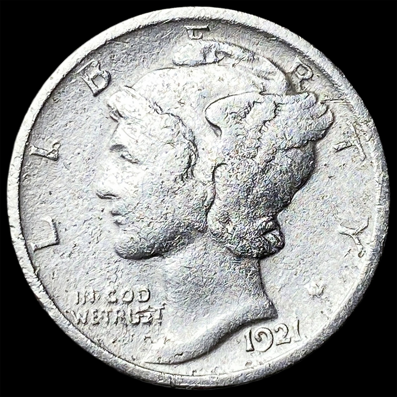1921 Mercury Dime LIGHTLY CIRCULATED (1 of 2)