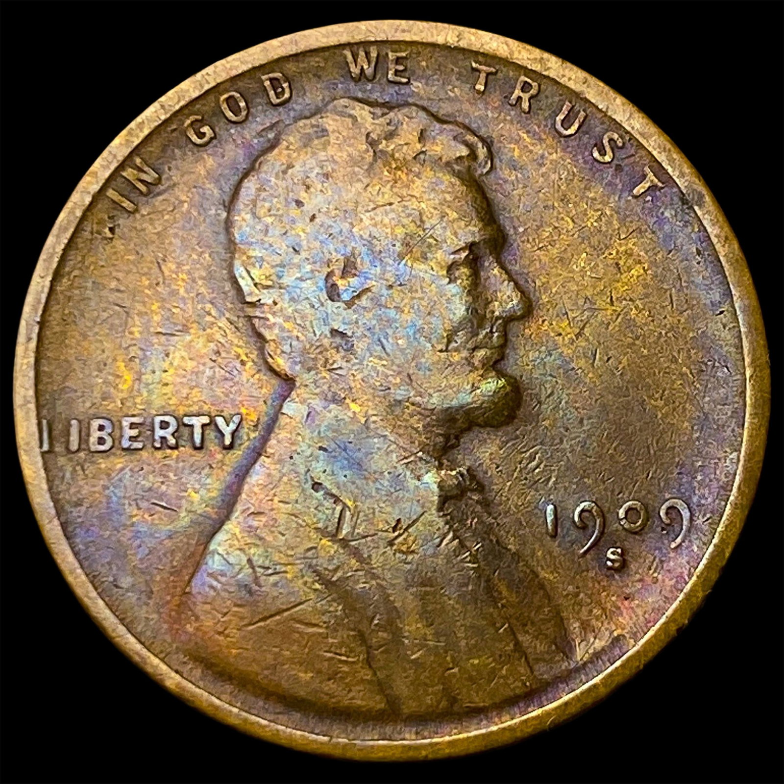 1909-S Lincoln Wheat Cent LIGHTLY CIRCULATED (1 of 2)