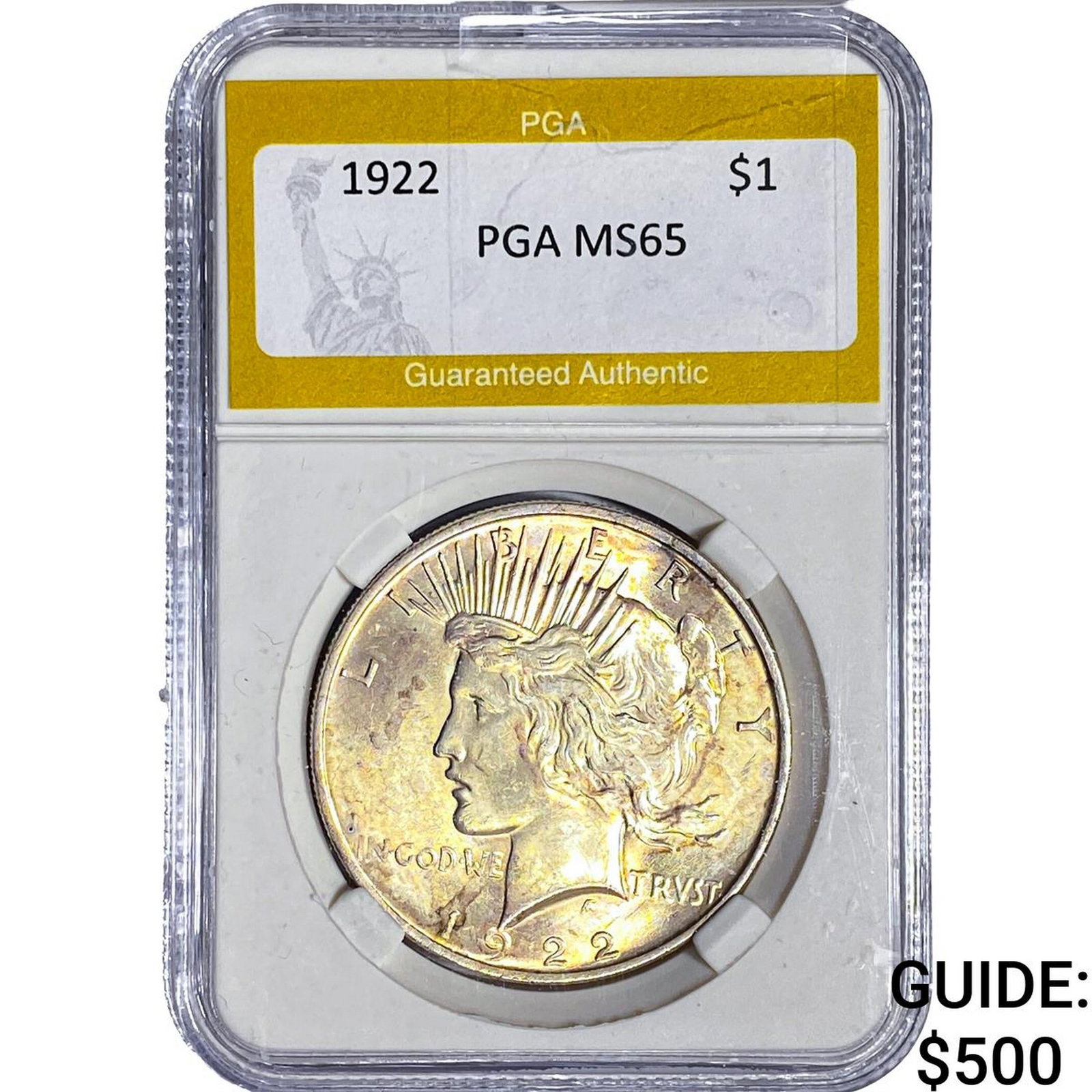 1922 Silver Peace Dollar PGA MS65 (1 of 2)