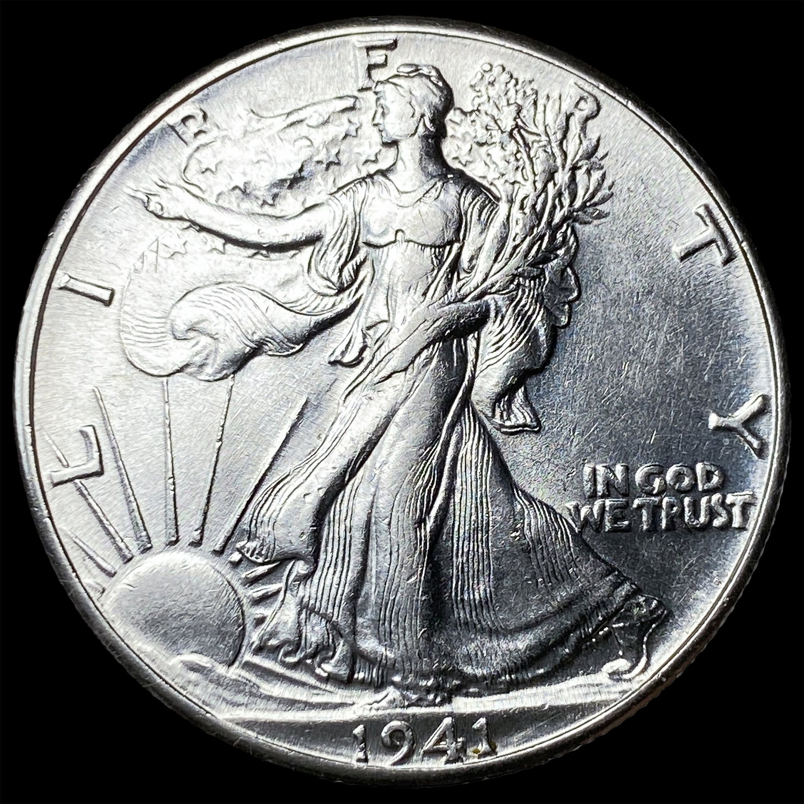 1941 Walking Liberty Half Dollar CLOSELY UNCIRCULATED: 1941 Walking Liberty Half Dollar CLOSELY UNCIRCULATED