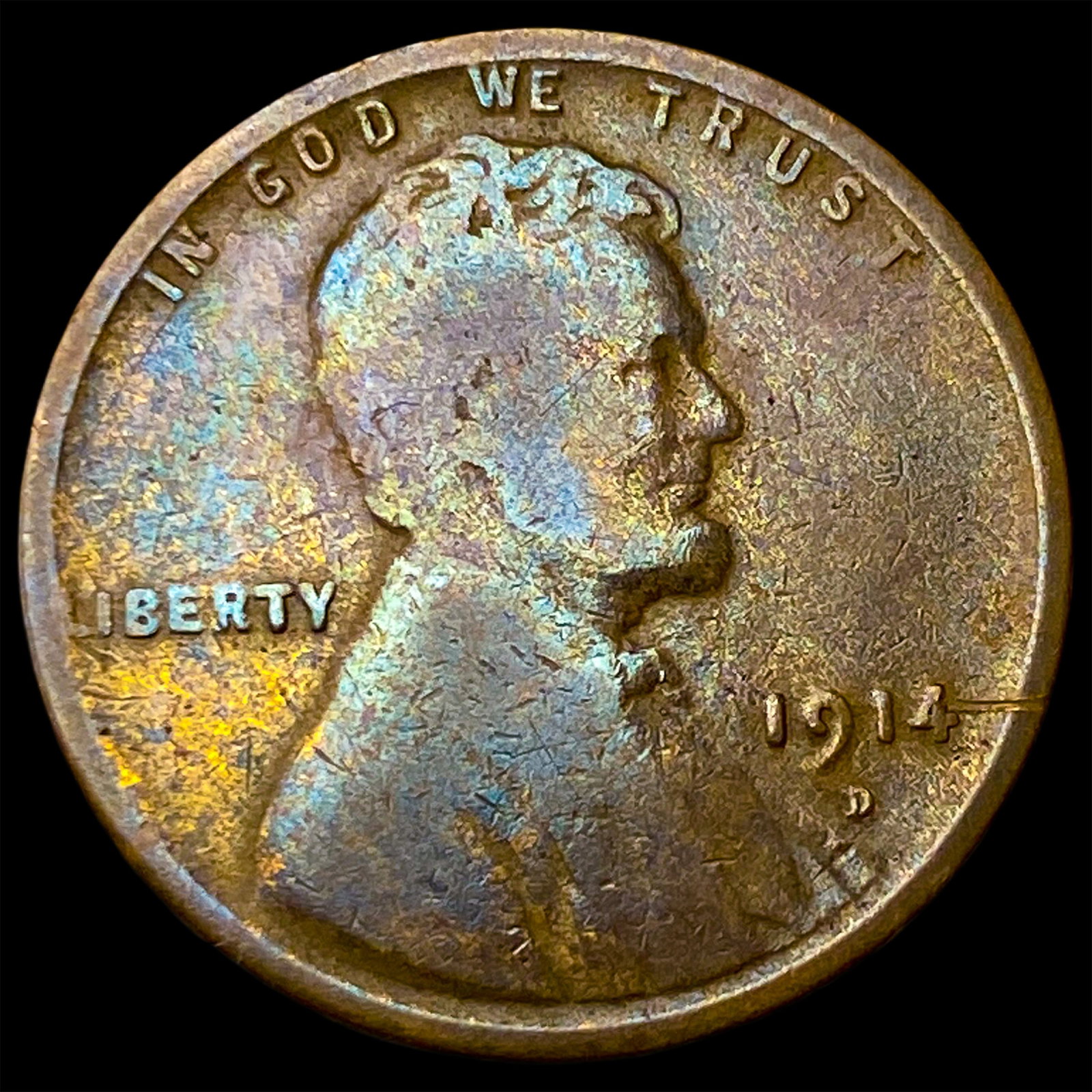 1914-D Lincoln Wheat Cent LIGHTLY CIRCULATED (1 of 2)