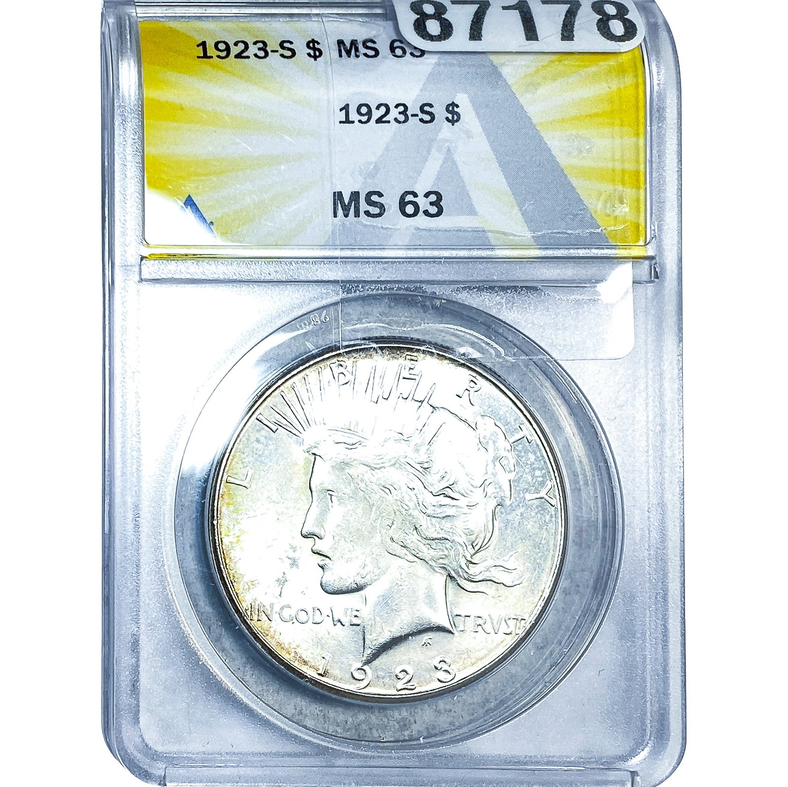 1923-S Silver Peace Dollar ANACS MS63 (1 of 2)