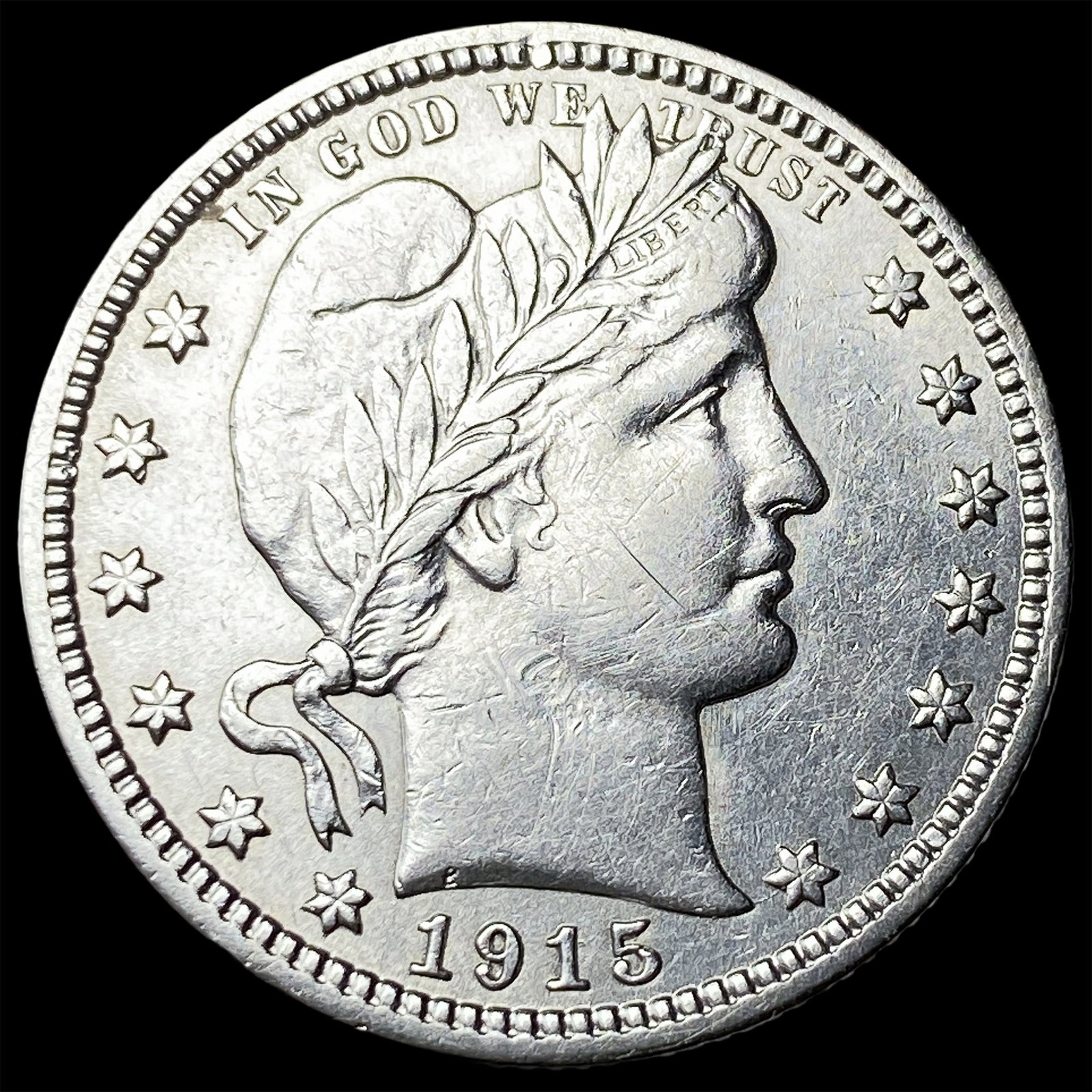 1915 Barber Silver Quarter CLOSELY UNCIRCULATED (1 of 2)