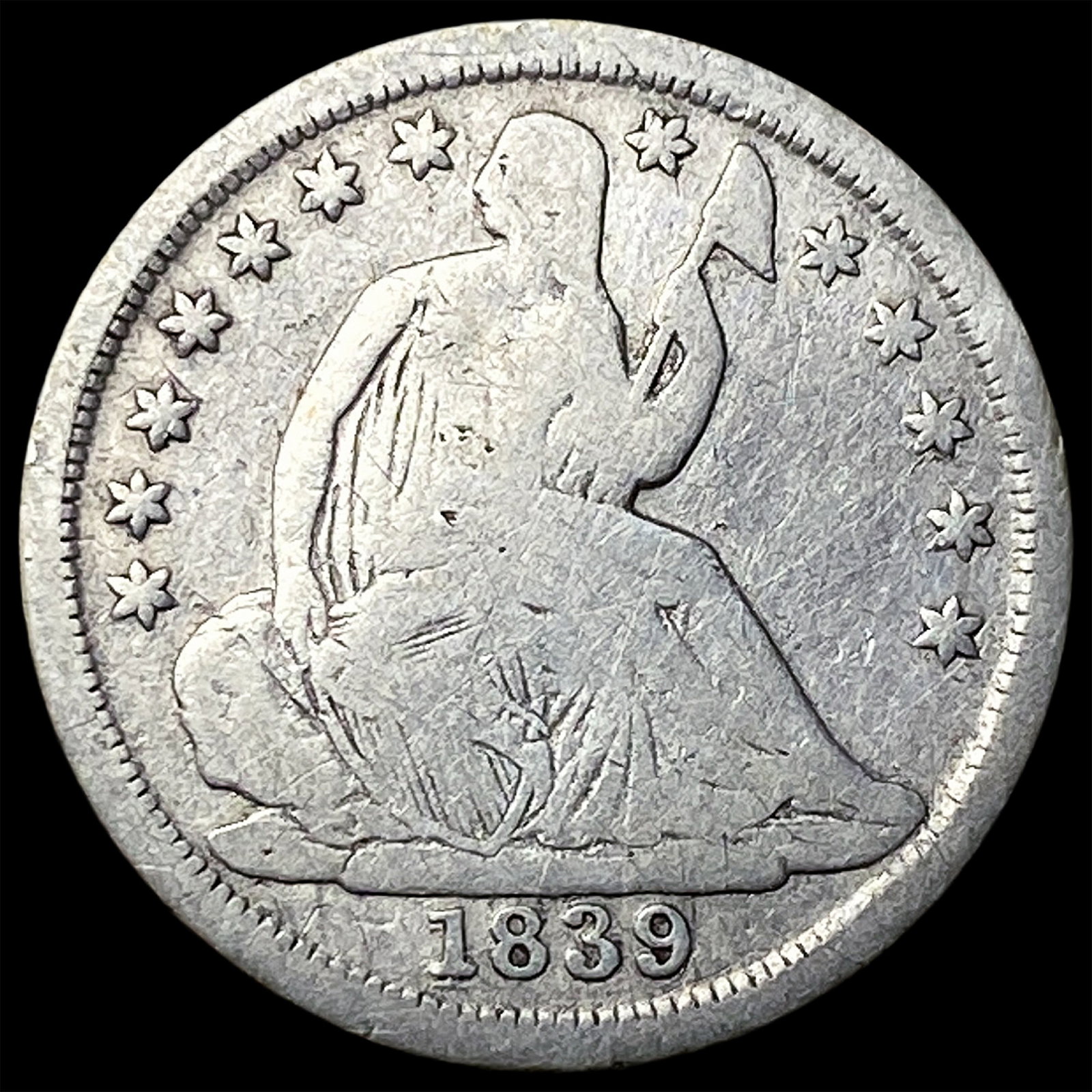 1839-O Silver Half Dime NICELY CIRCULATED (1 of 2)