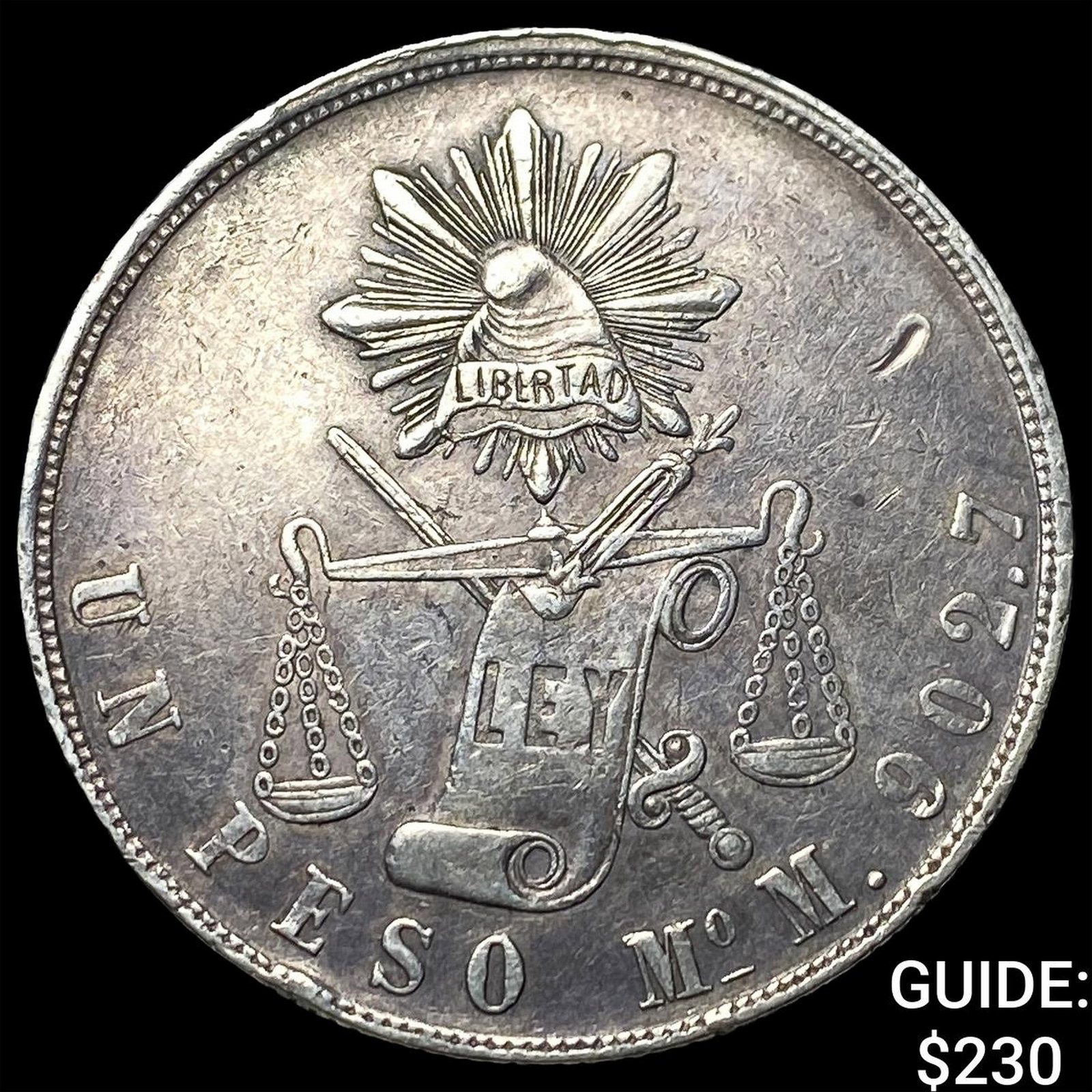 1871 Mexico Silver 1 Peso (1 of 2)