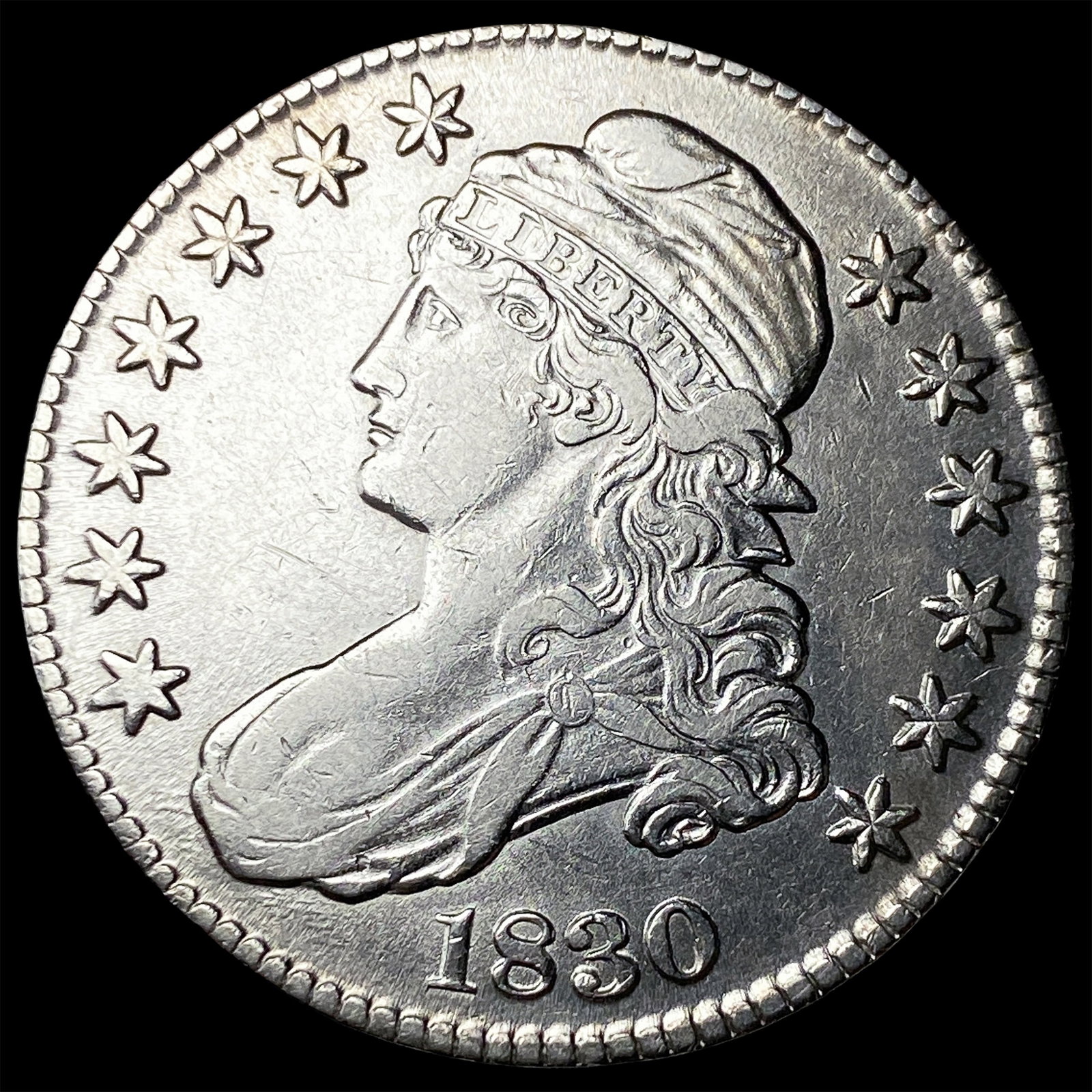 1830 Capped Bust Half Dollar CLOSELY UNCIRCULATED (1 of 2)