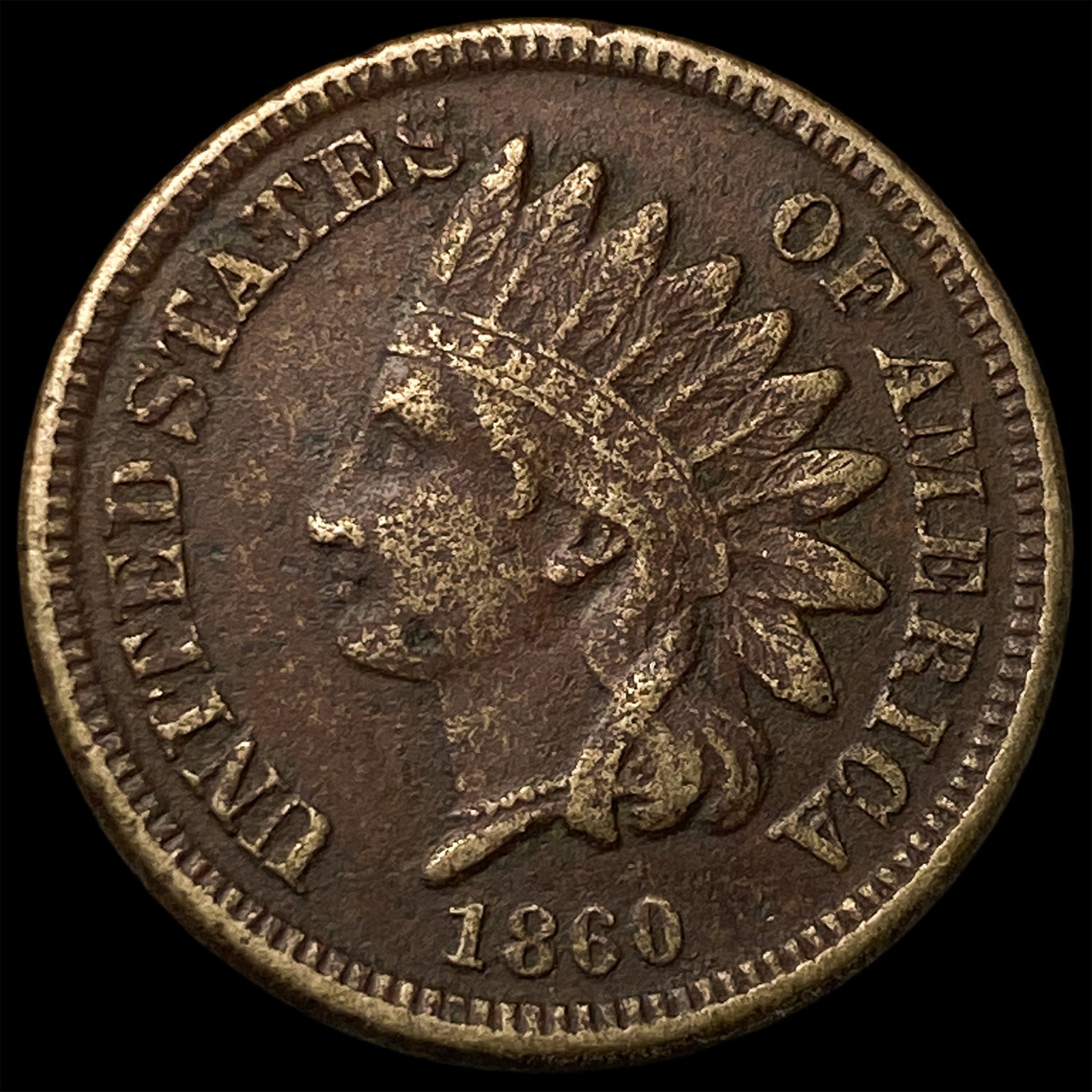 1860 Copper-Nickel Indian Head Cent HIGH GRADE (1 of 2)