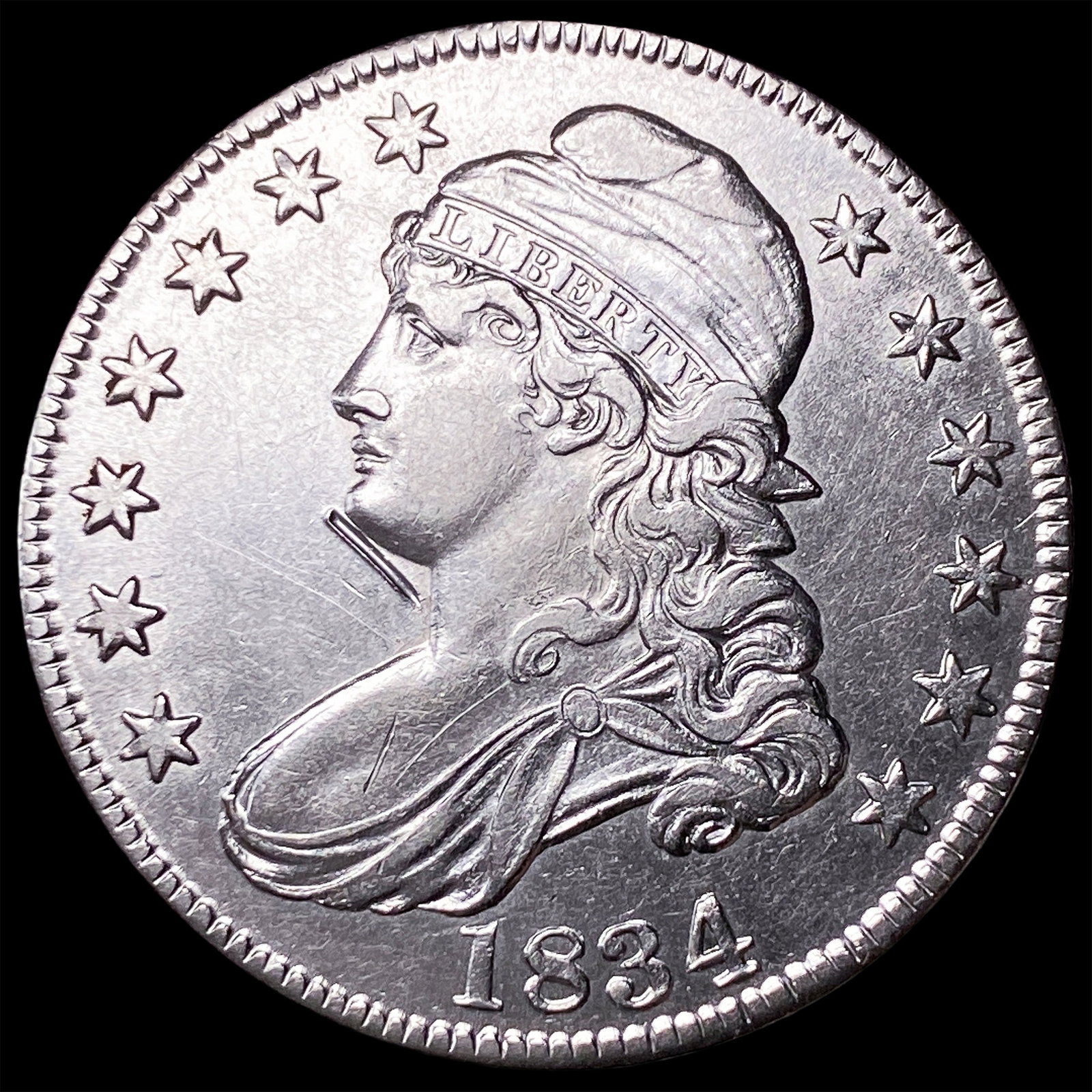 1834 Capped Bust Half Dollar CLOSELY UNCIRCULATED (1 of 2)