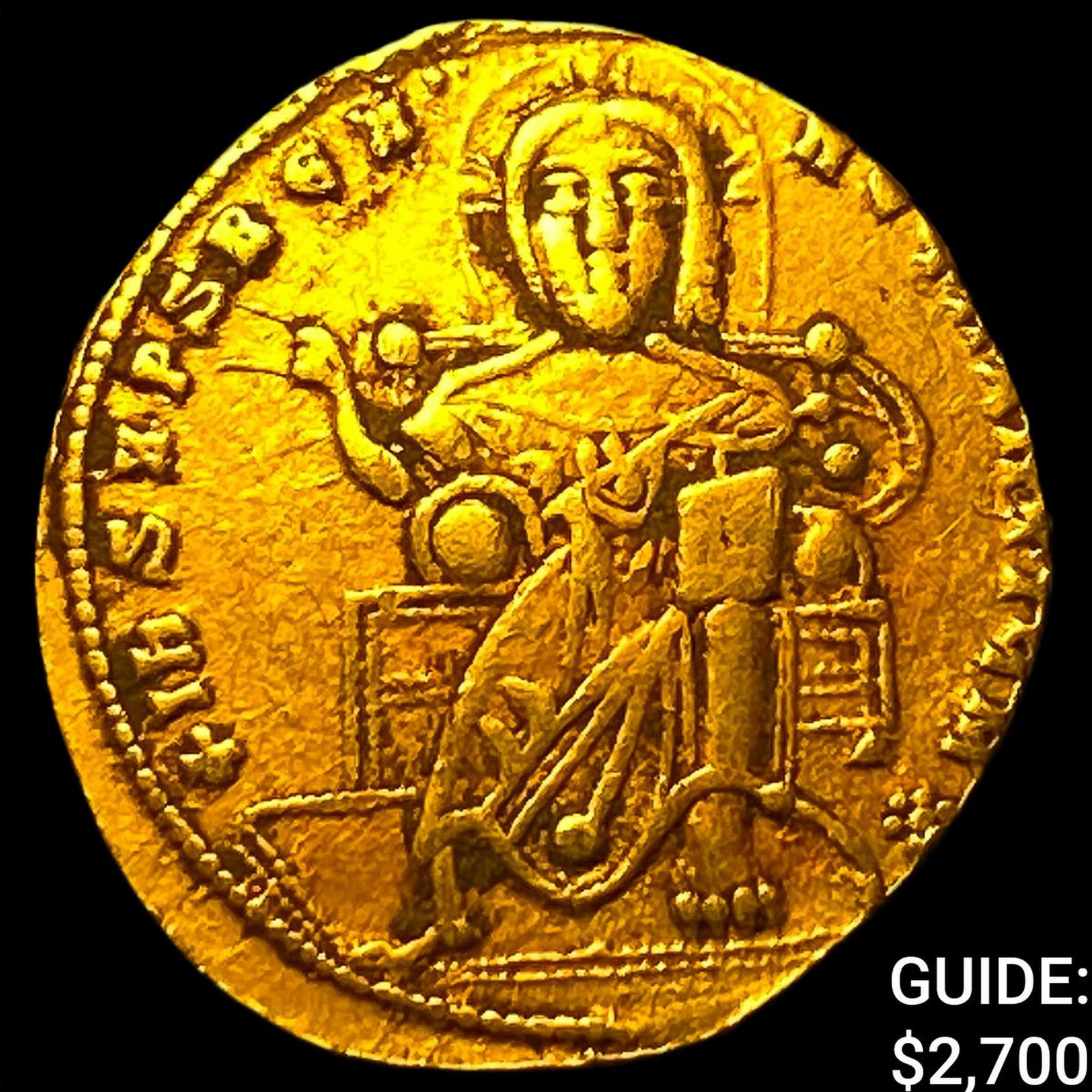 Byzantine Constantine VII 921-931 Gold Solidus (1 of 2)