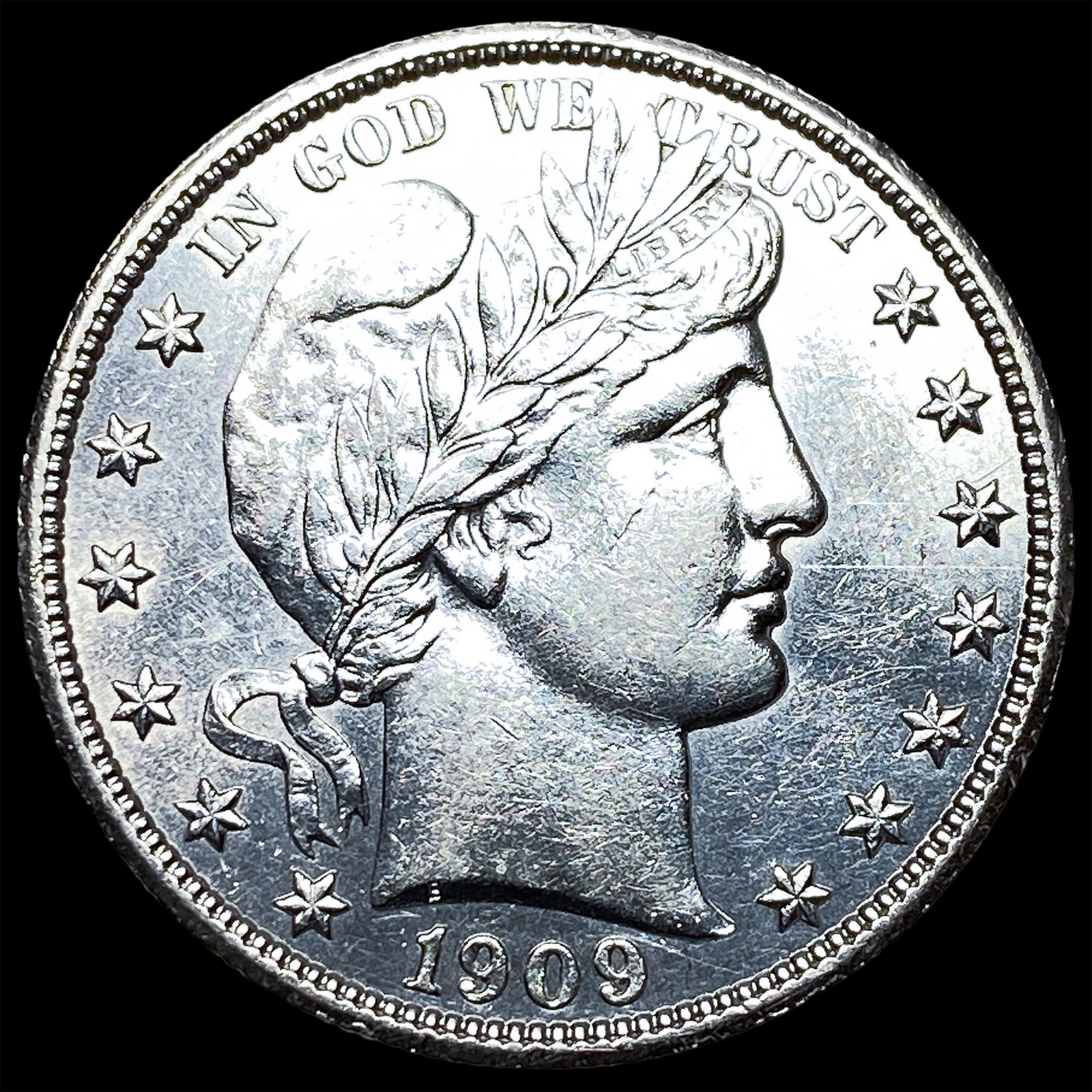 1909 Silver Barber Half Dollar CHOICE AU (1 of 2)