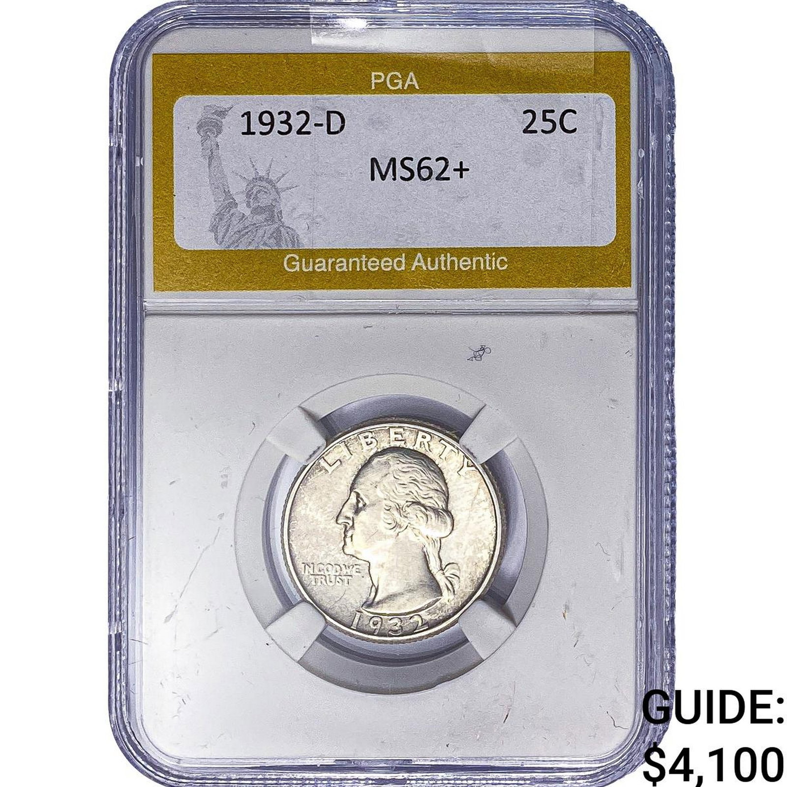 1932-D Washington Silver Quarter PGA MS62+ (1 of 2)