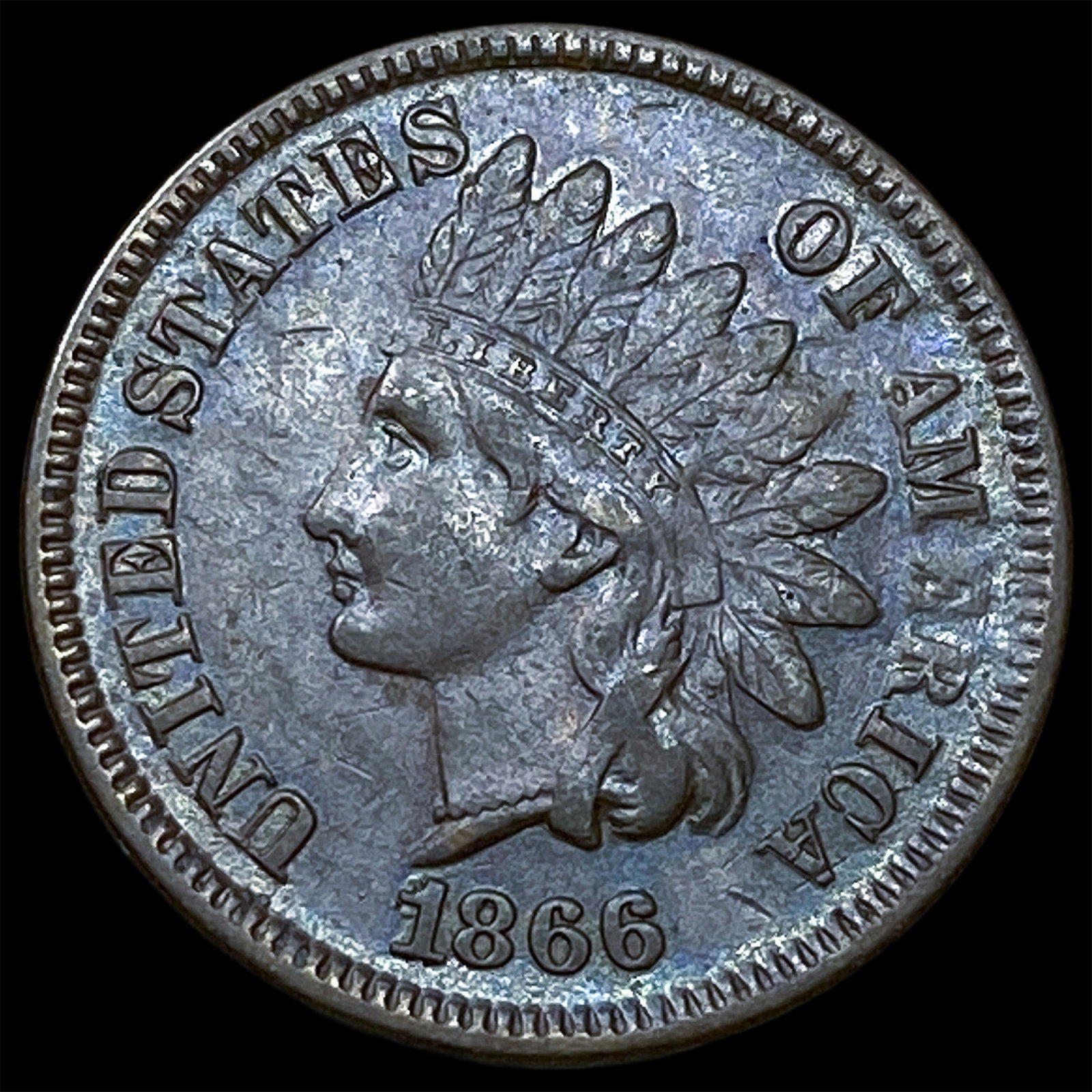 1866 Indian Head Cent CLOSELY UNCIRCULATED (1 of 2)