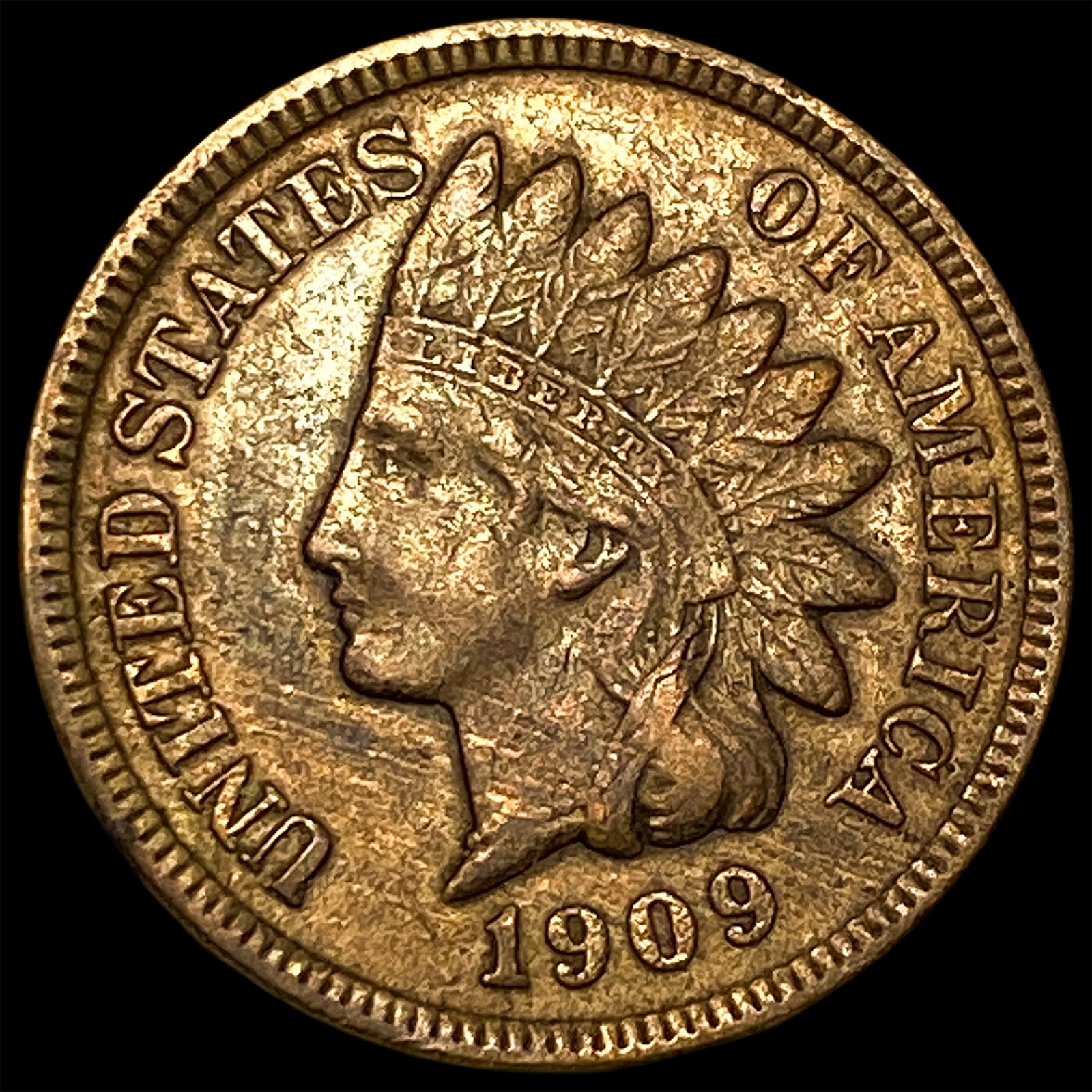 1909-S Indian Head Cent NEARLY UNCIRCULATED (1 of 2)