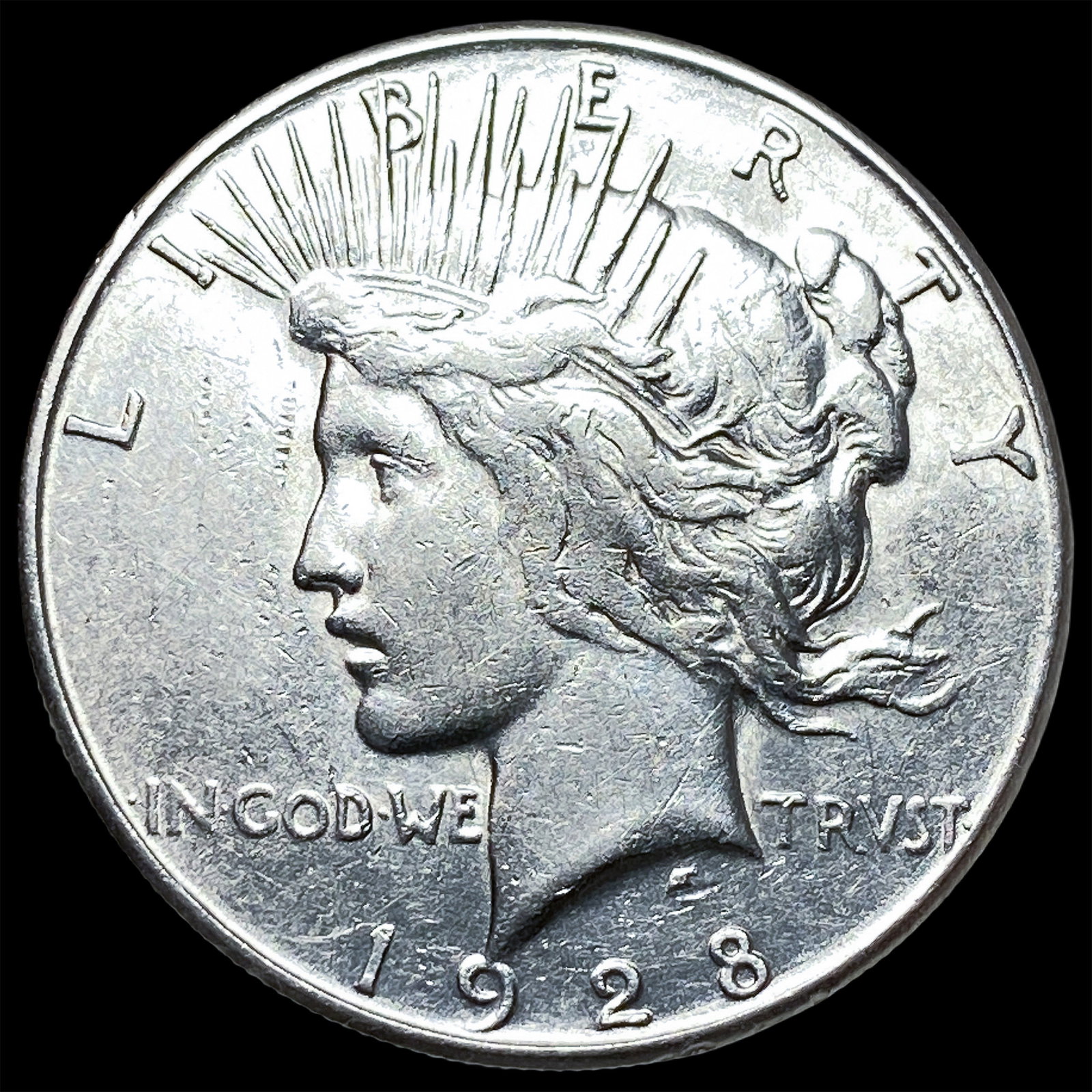 1928 Silver Peace Dollar CLOSELY UNCIRCULATED: 1928 Silver Peace Dollar CLOSELY UNCIRCULATED