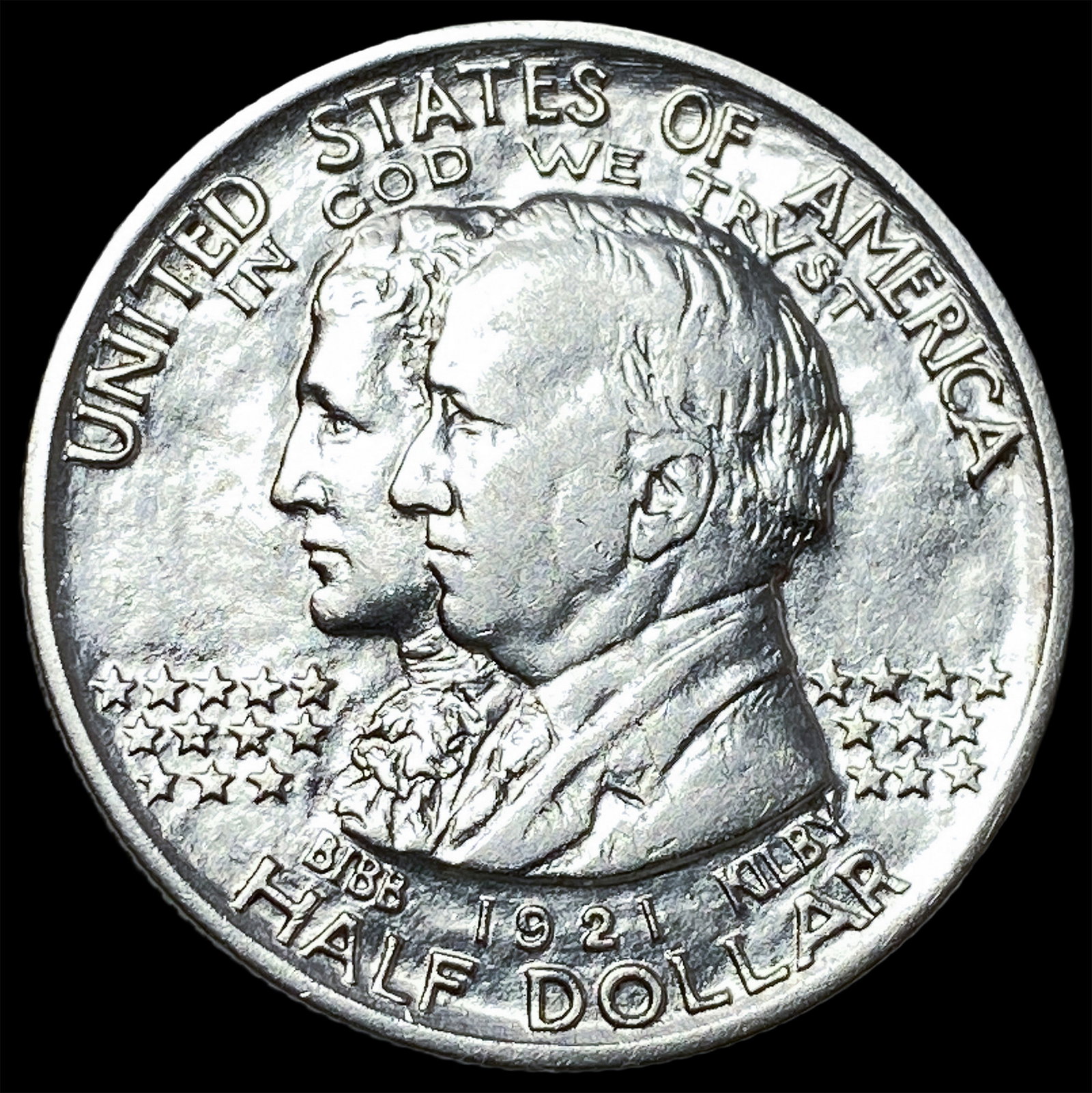 1921 Silver Half Dollar Alabama Centennial CLOSELY UNCIRCULATED: 1921 Silver Half Dollar Alabama Centennial CLOSELY UNCIRCULATED