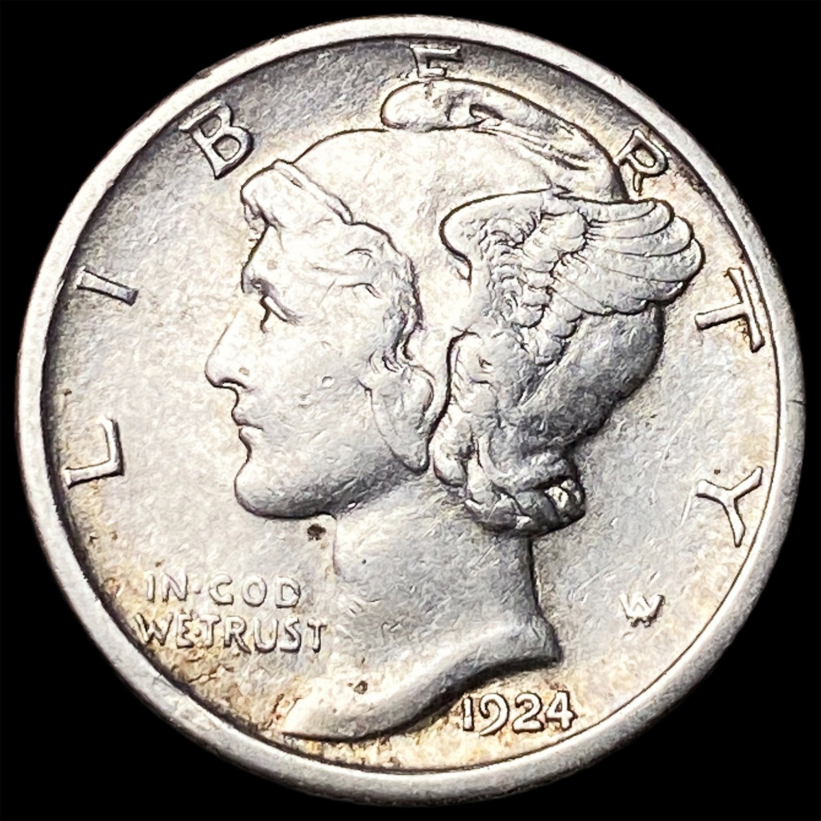 1924-S Silver Mercury Dime CLOSELY UNCIRCULATED: 1924-S Silver Mercury Dime CLOSELY UNCIRCULATED