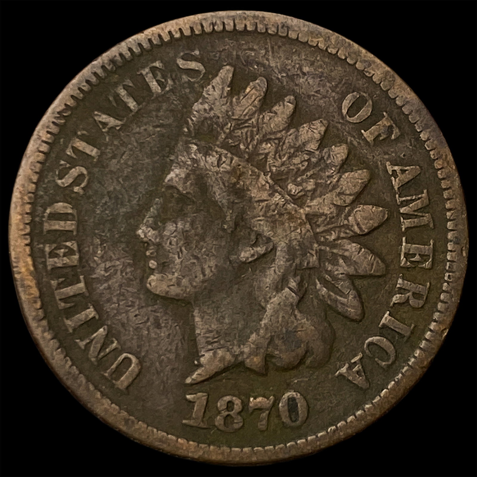 1870 Indian Head Cent LIGHTLY CIRCULATED (1 of 2)