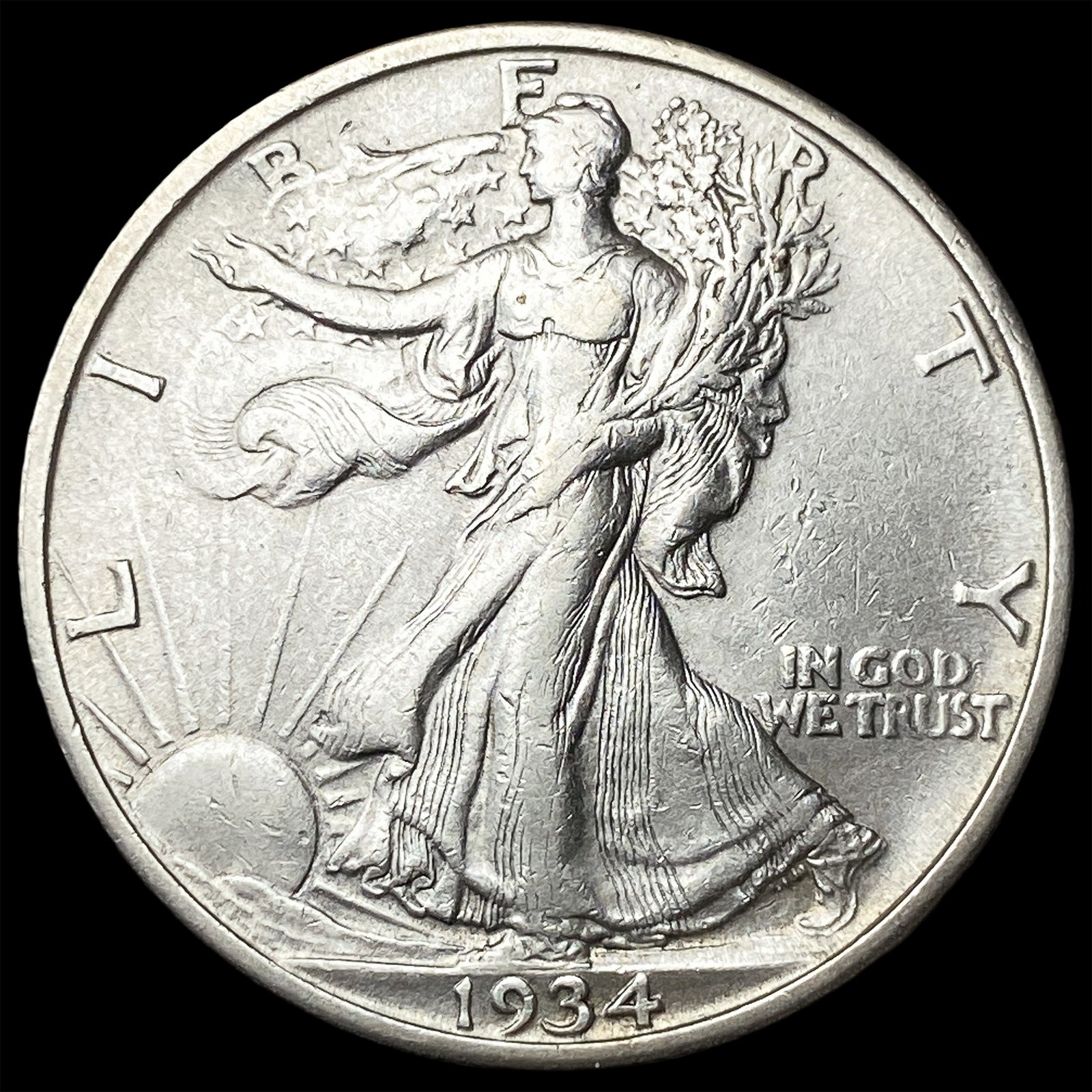 1934-S Silver Half Dollar CLOSELY UNCIRCULATED (1 of 2)