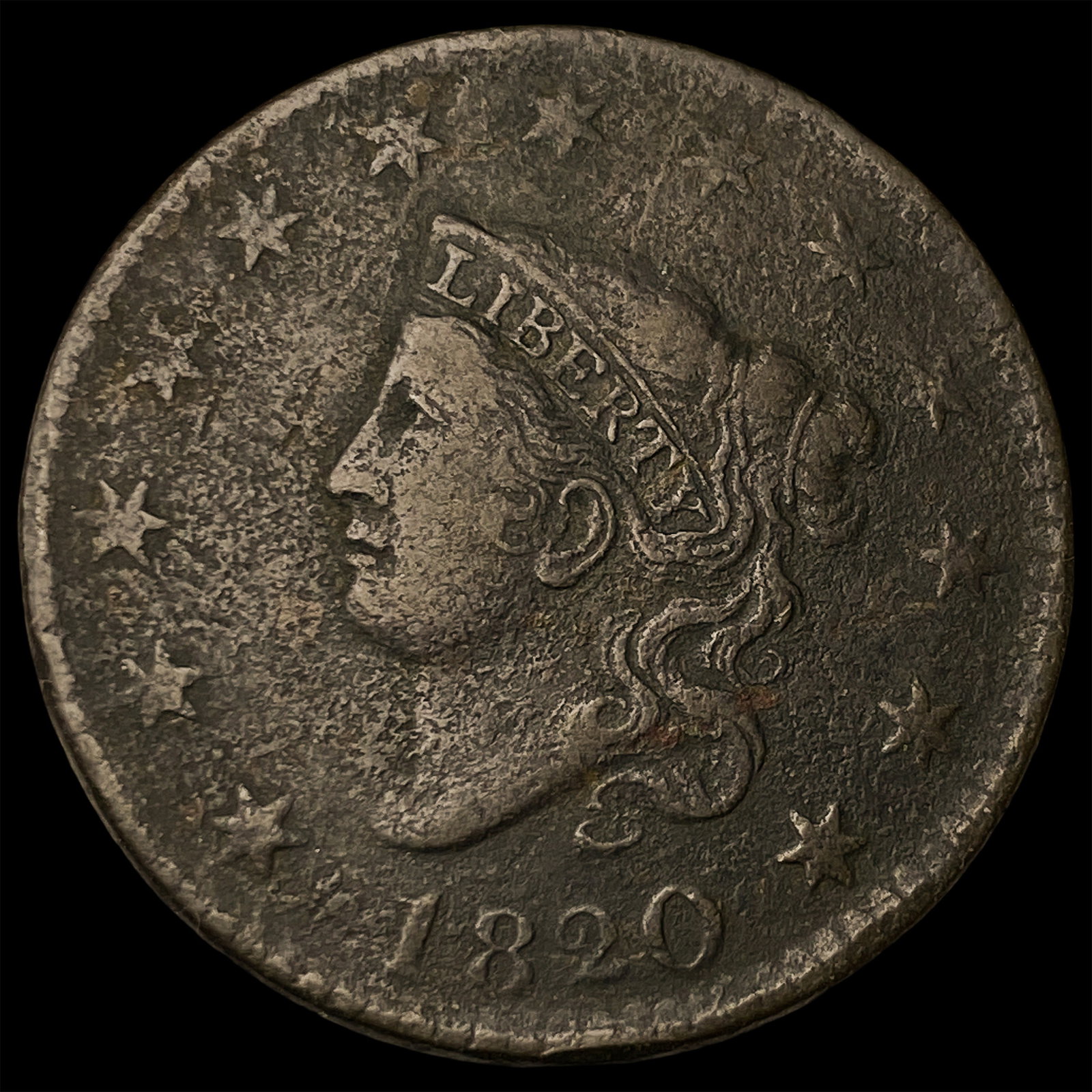 1820 Coronet Head Large Cent HIGH GRADE (1 of 2)