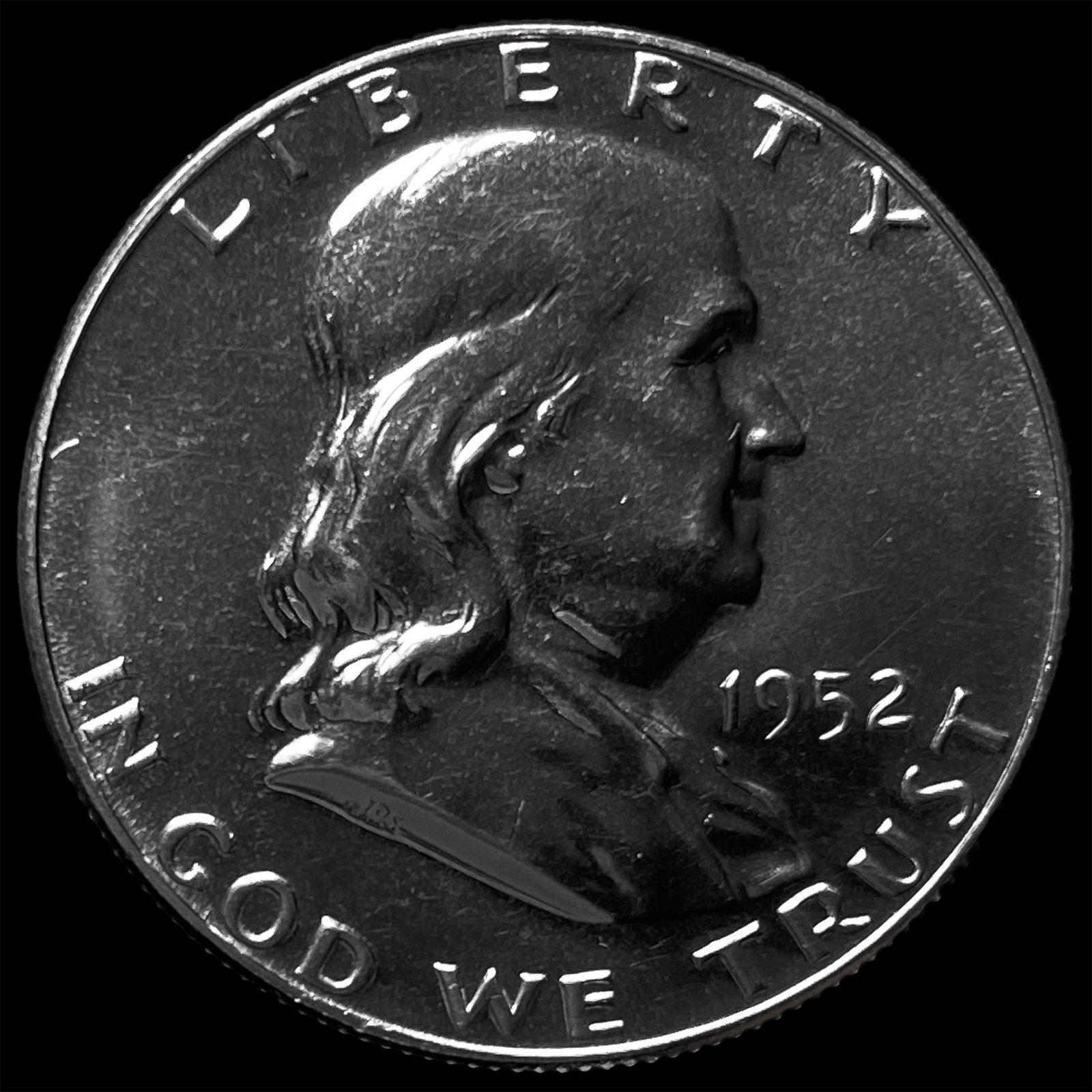 1952-S Silver Half Dollar Franklin GEM PROOF (1 of 2)