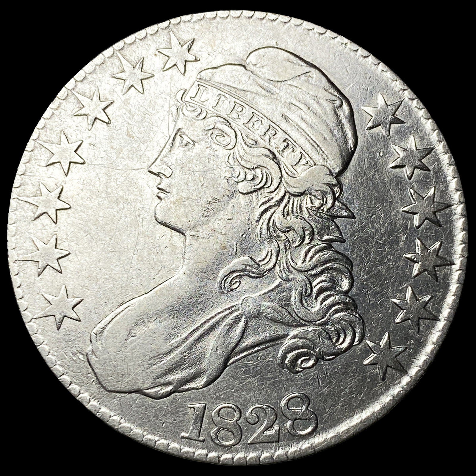 1828 Capped Bust Half Dollar CLOSELY UNCIRCULATED (1 of 2)