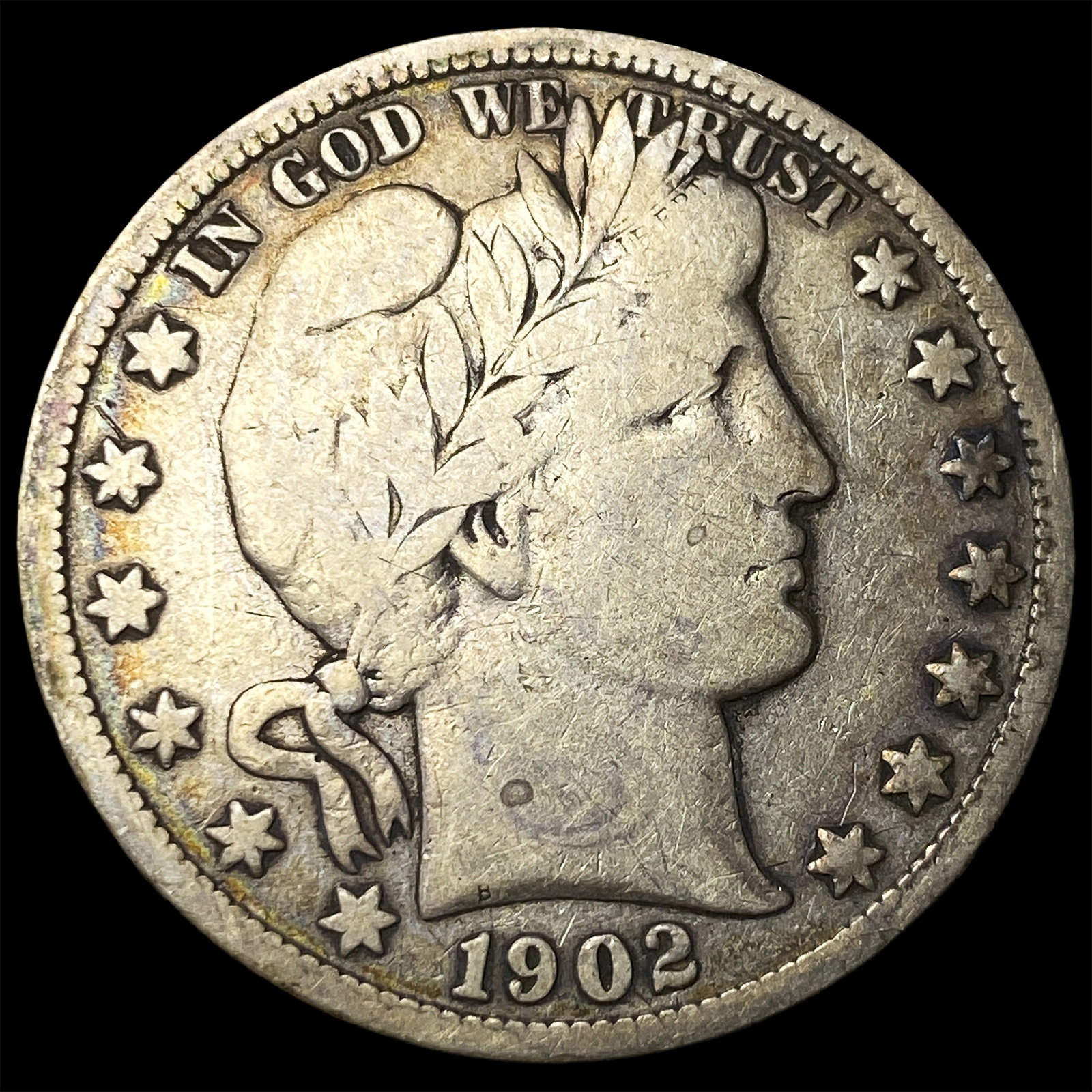 1902-S Silver Barber Half Dollar LIGHTLY CIRCULATED (1 of 2)