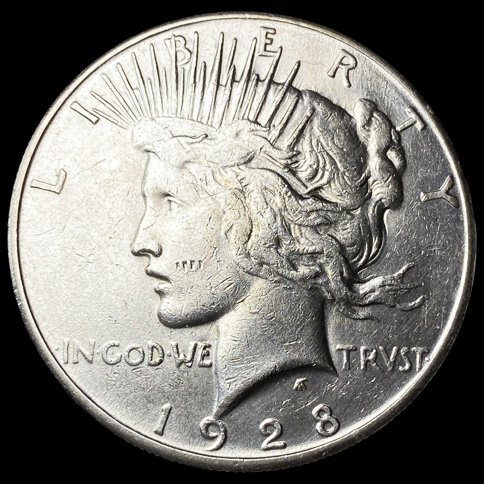 1928-S Silver Peace Dollar CLOSELY UNCIRCULATED: 1928-S Silver Peace Dollar CLOSELY UNCIRCULATED
