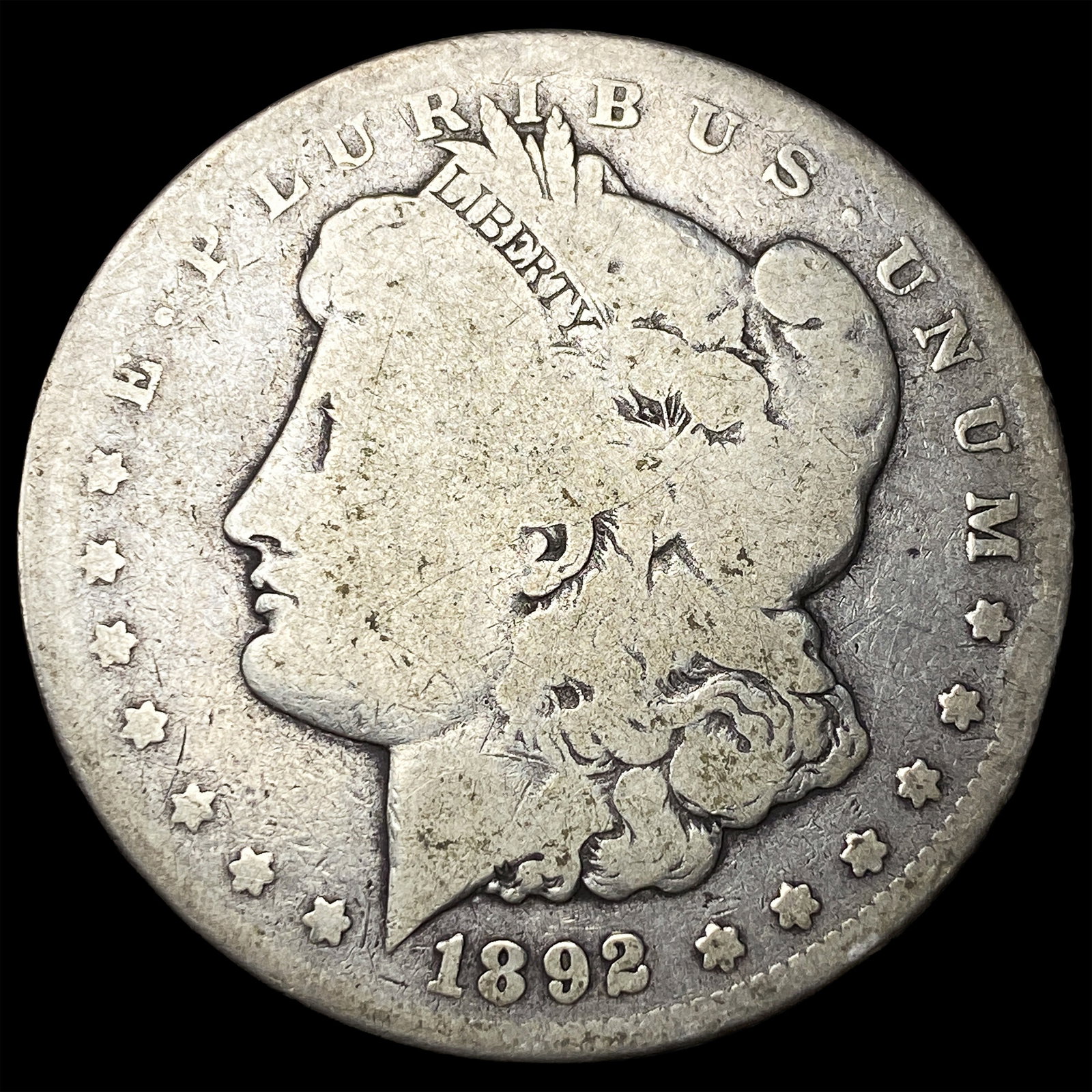 1892-CC Silver Morgan Dollar NICELY CIRCULATED: 1892-CC Silver Morgan Dollar NICELY CIRCULATED