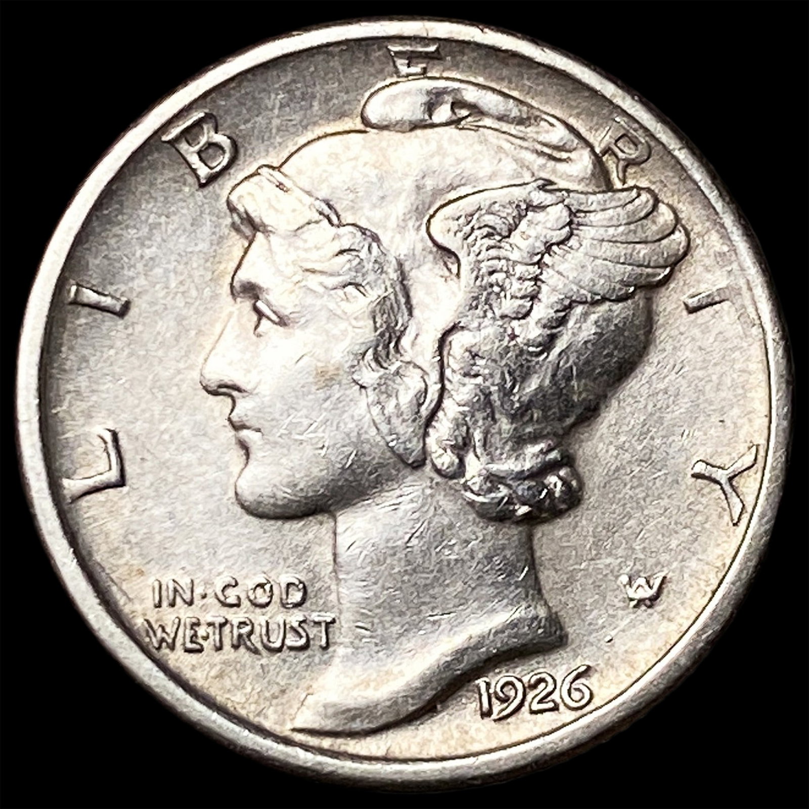 1926-D Silver Mercury Dime CLOSELY UNCIRCULATED: 1926-D Silver Mercury Dime CLOSELY UNCIRCULATED