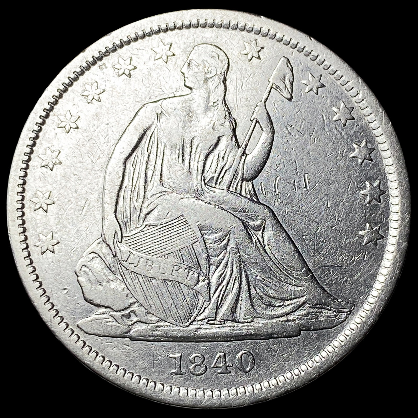 1840 Seated Liberty Half Dollar NEARLY UNCIRCULATED (1 of 2)