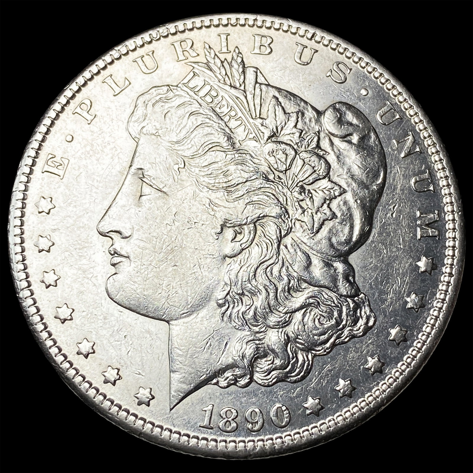 1890-CC Silver Morgan Dollar CLOSELY UNCIRCULATED: 1890-CC Silver Morgan Dollar CLOSELY UNCIRCULATED