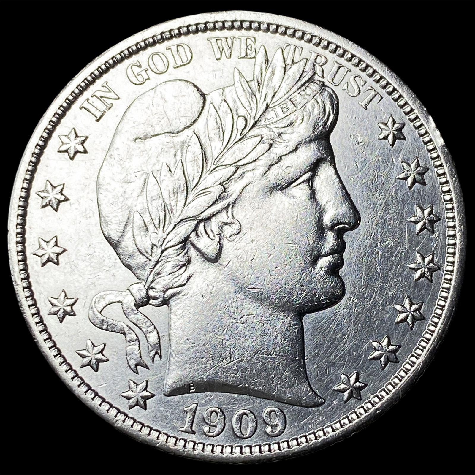 1909-S Silver Barber Half Dollar CHOICE AU (1 of 2)