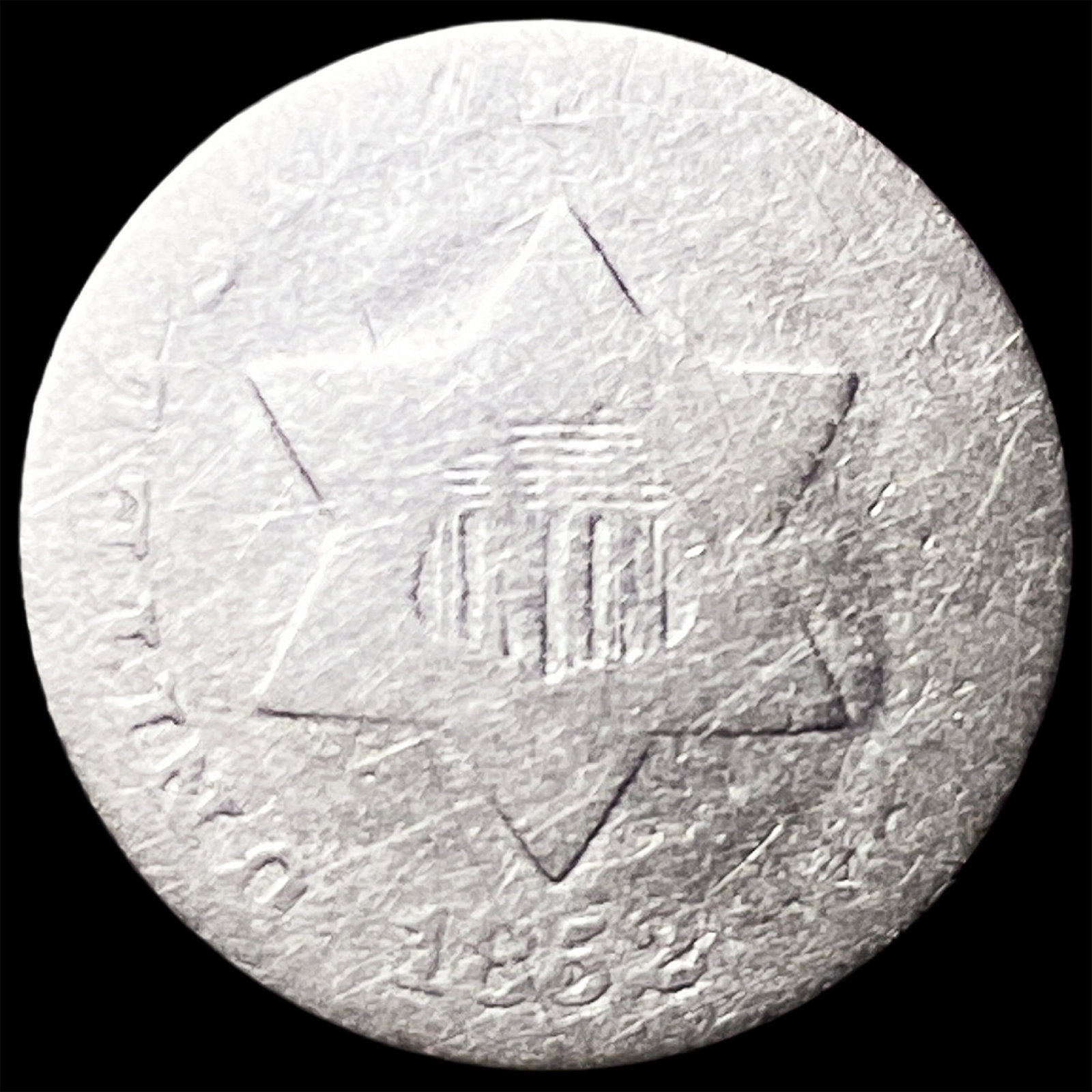 1852 Silver Three-Cent Piece NICELY CIRCULATED (1 of 2)