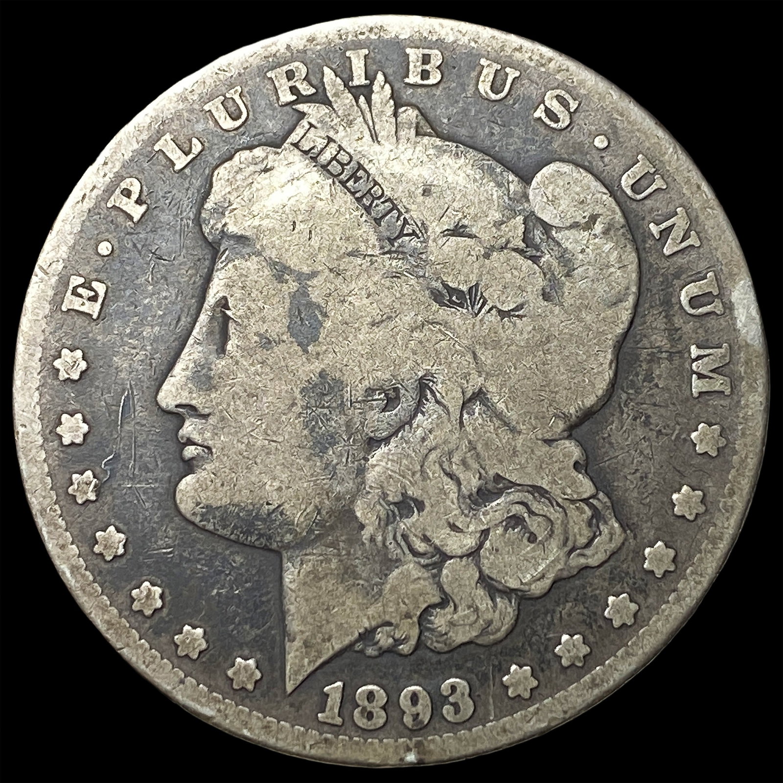 1893-CC Silver Morgan Dollar NICELY CIRCULATED: 1893-CC Silver Morgan Dollar NICELY CIRCULATED