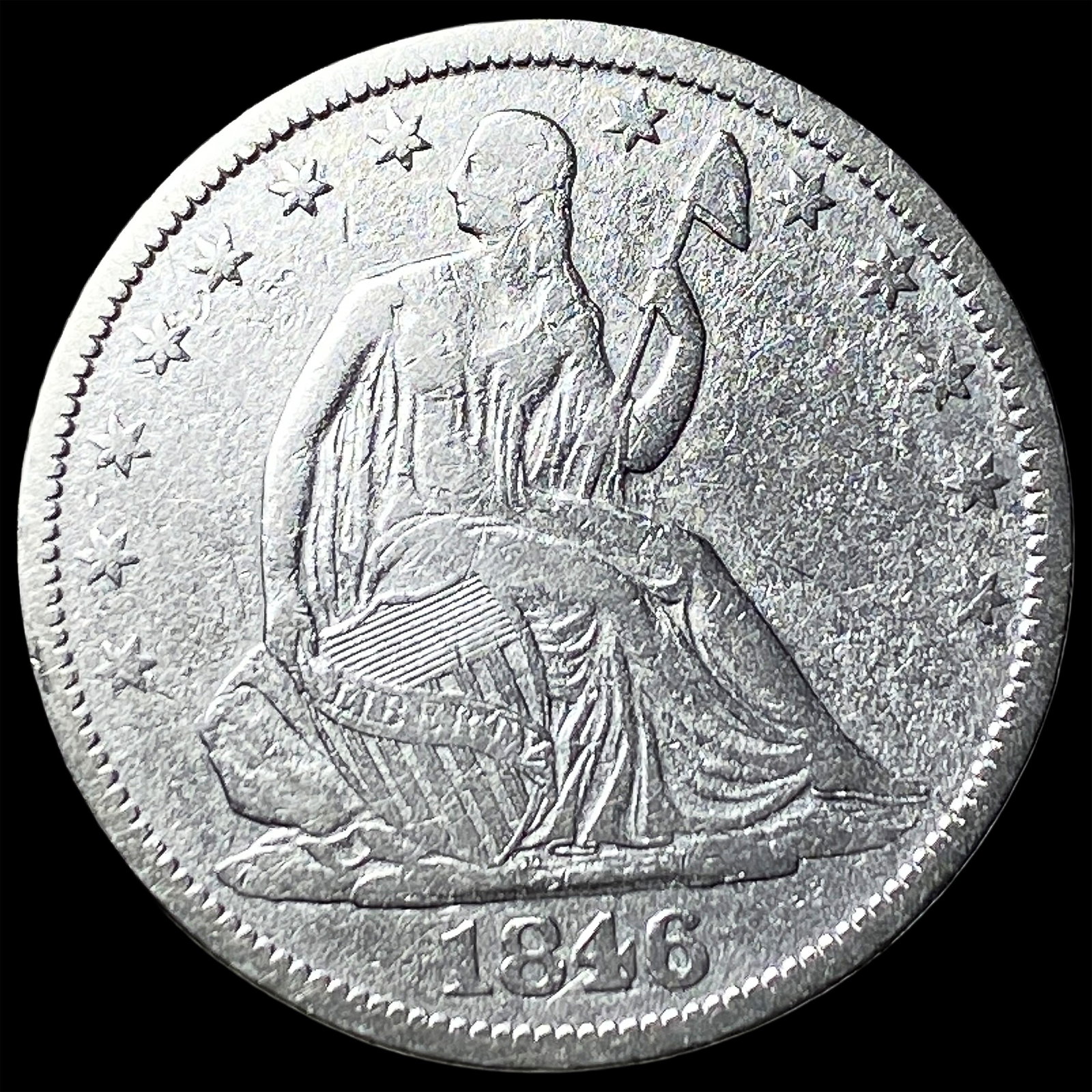 1846-O Silver Half Dollar ABOUT UNCIRCULATED: 1846-O Silver Half Dollar ABOUT UNCIRCULATED