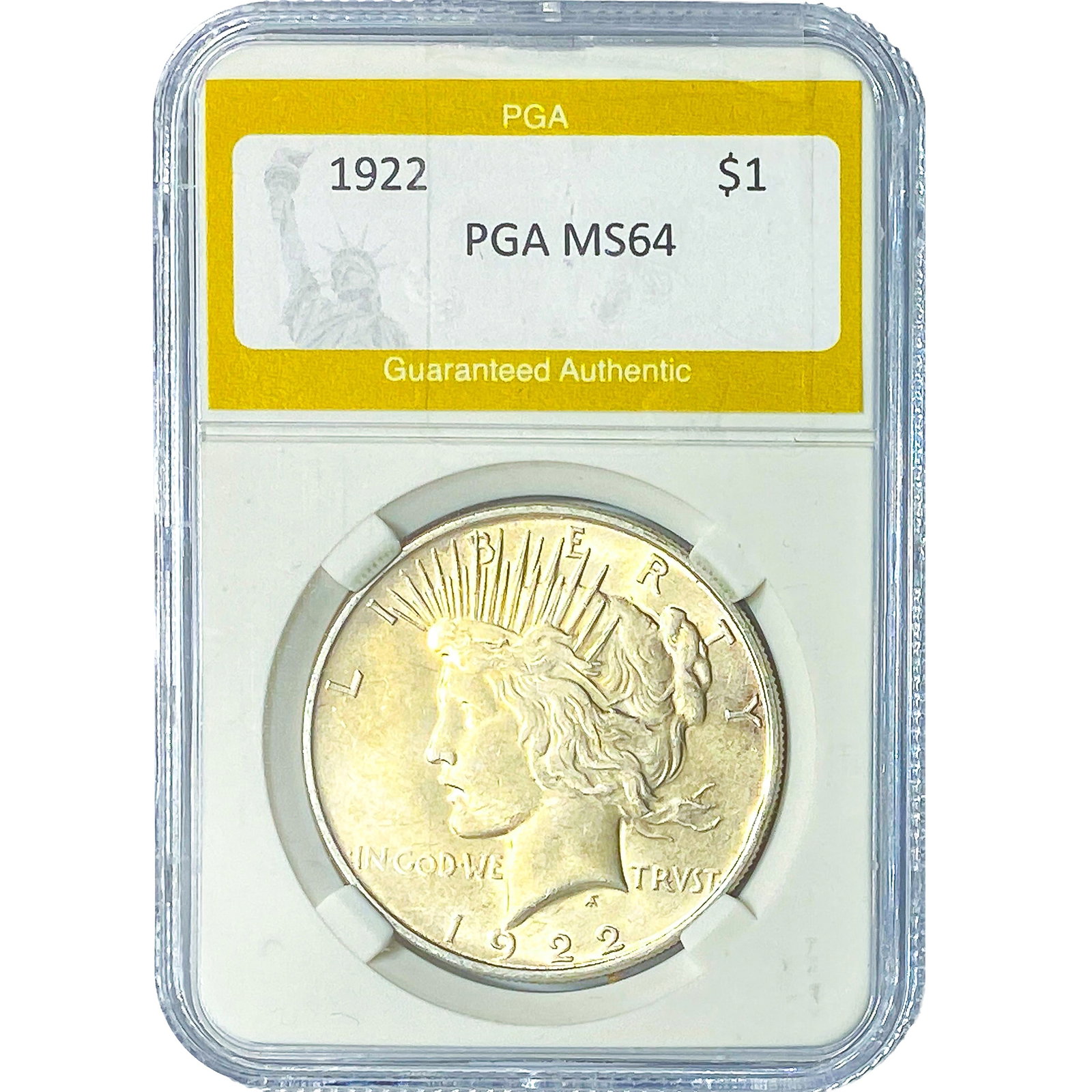 1922 Silver Peace Dollar PGA MS64 (1 of 2)