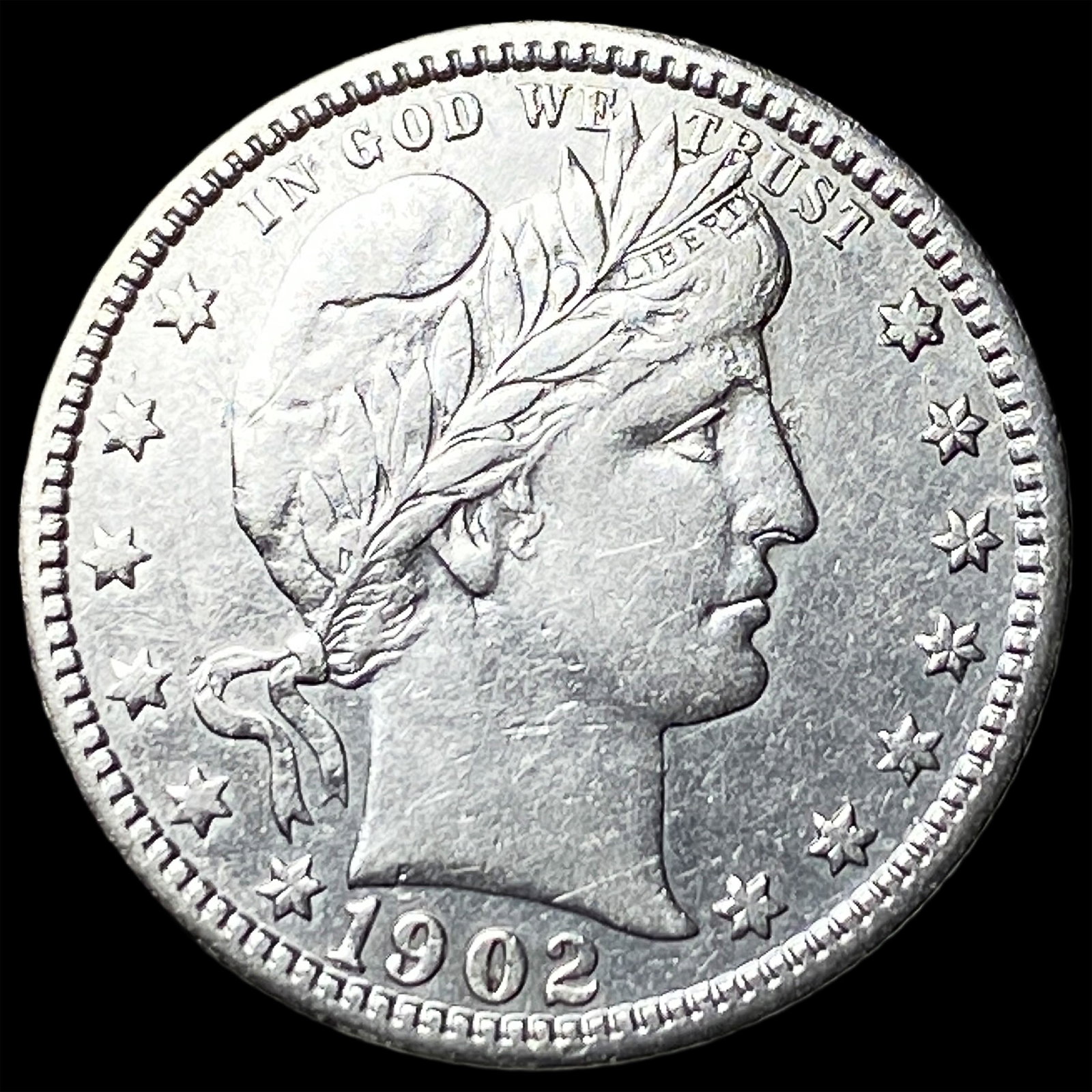 1902 Barber Silver Quarter CLOSELY UNCIRCULATED (1 of 2)