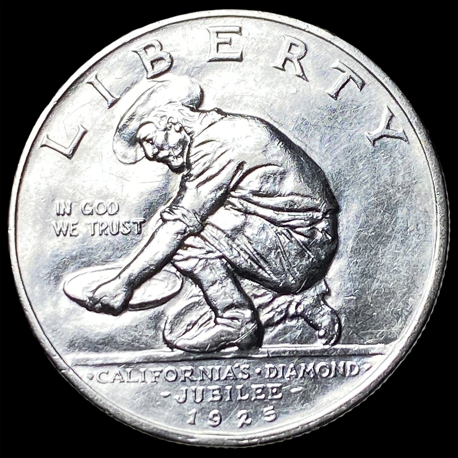 1925-S Silver California Diamond Jubilee Half Dollar CLOSELY UNCIRCULATED (1 of 2)