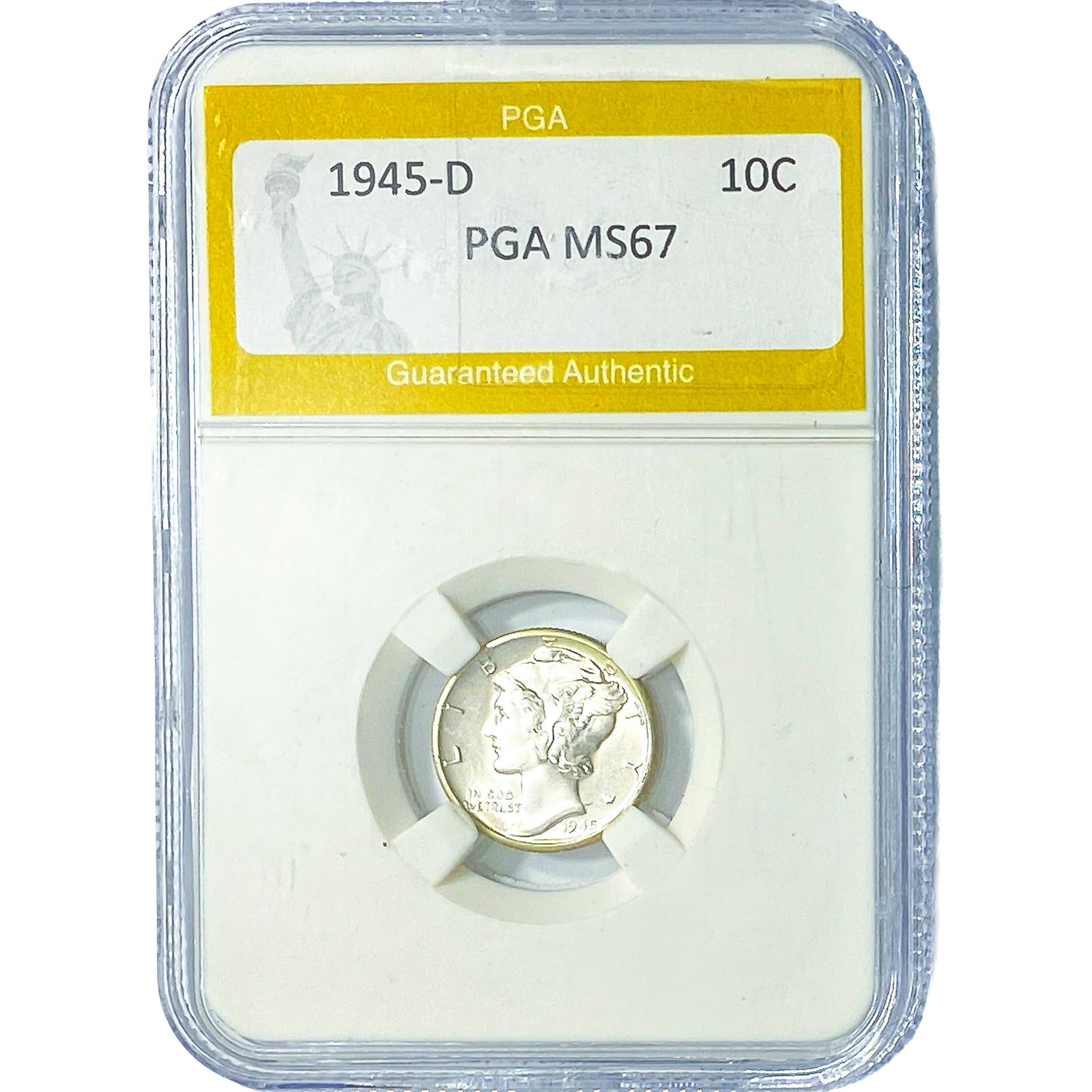 1945-D Mercury Silver Dime PGA MS67 (1 of 2)