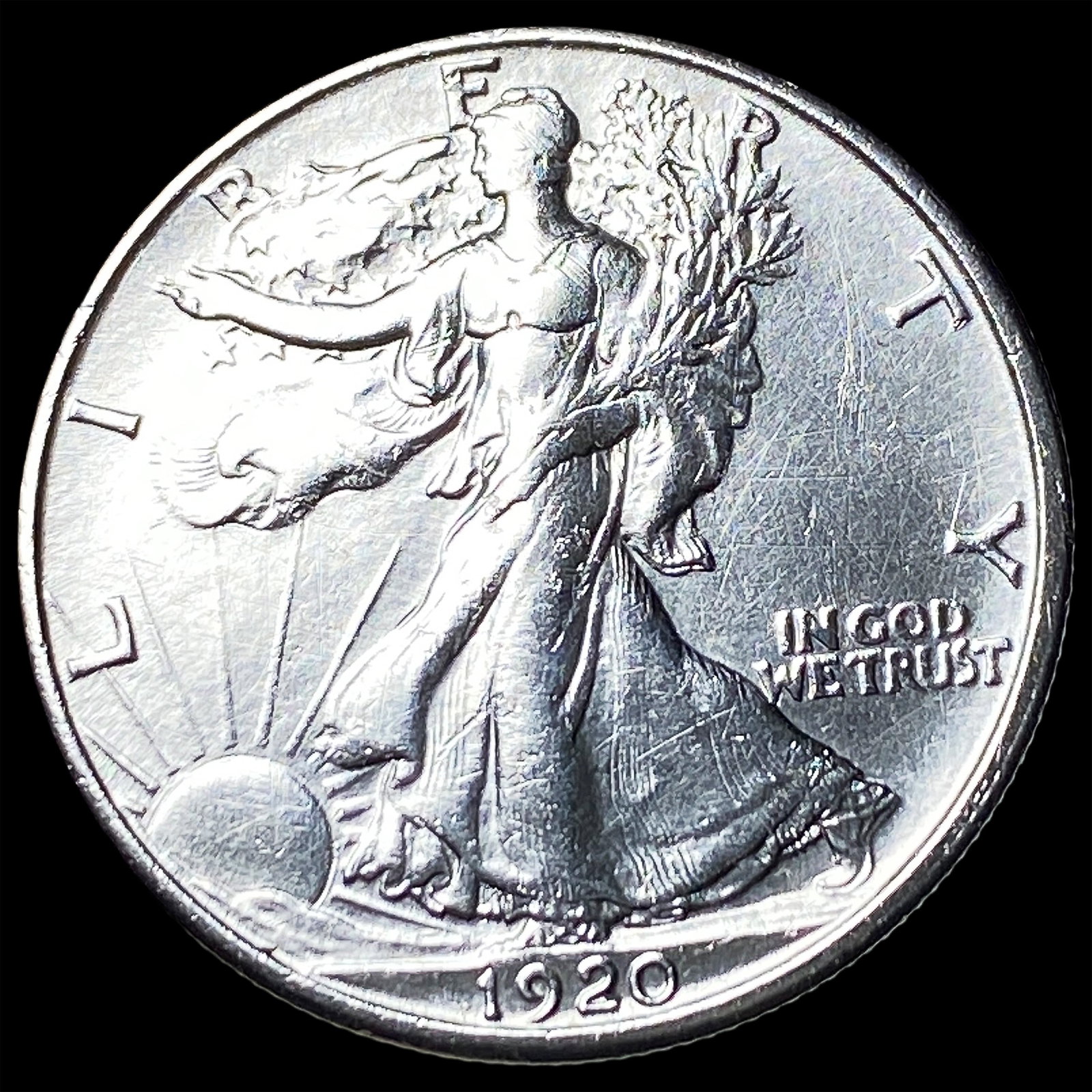 1920 Silver Half Dollar Walking Liberty CLOSELY UNCIRCULATED (1 of 2)