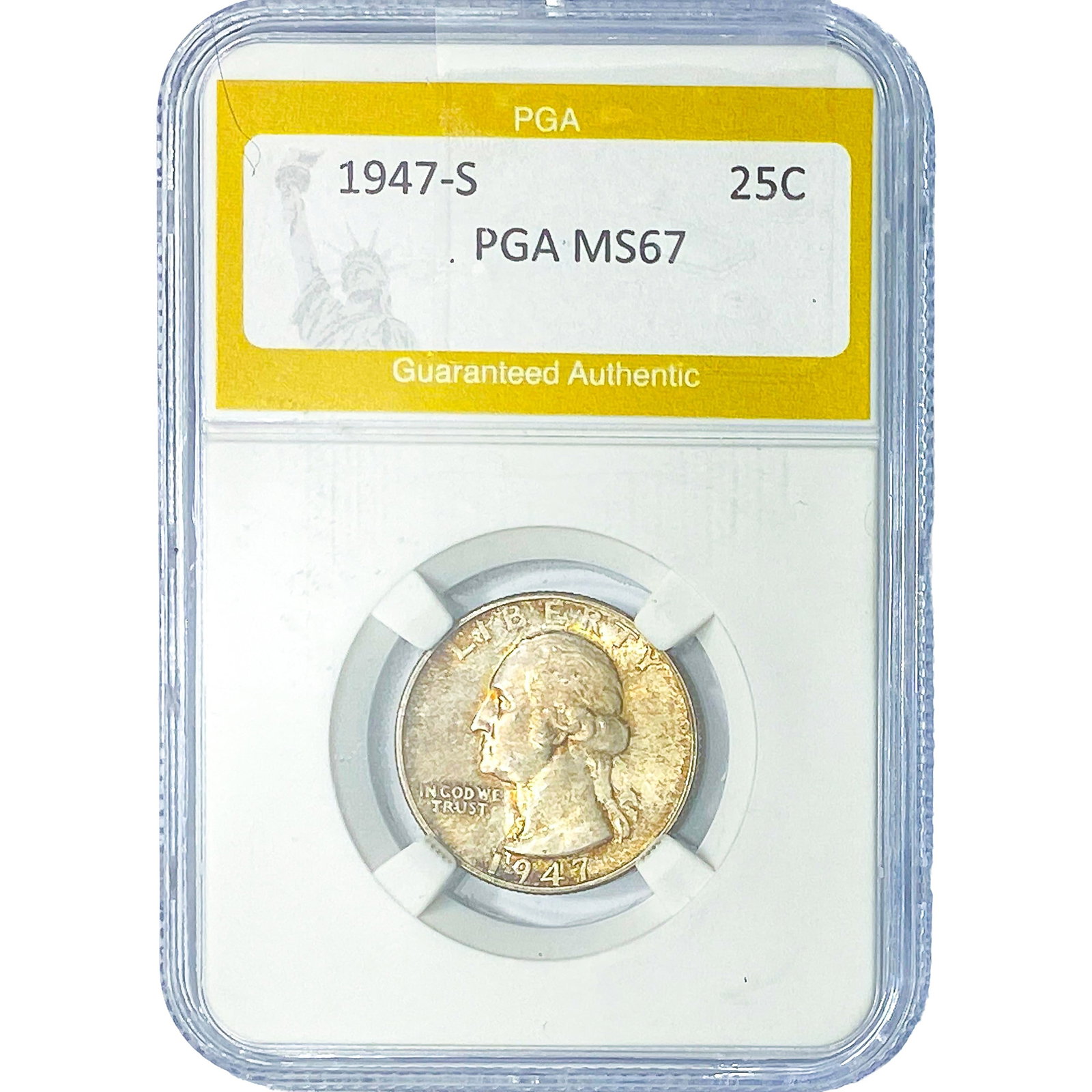 1947-S Washington Silver Quarter PGA MS67 (1 of 2)