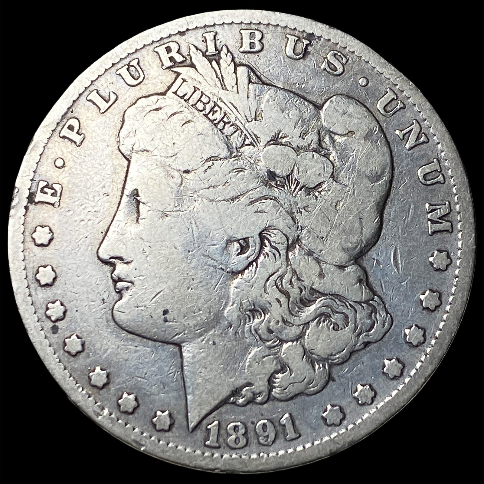 1891-CC Silver Morgan Dollar LIGHTLY CIRCULATED (1 of 2)