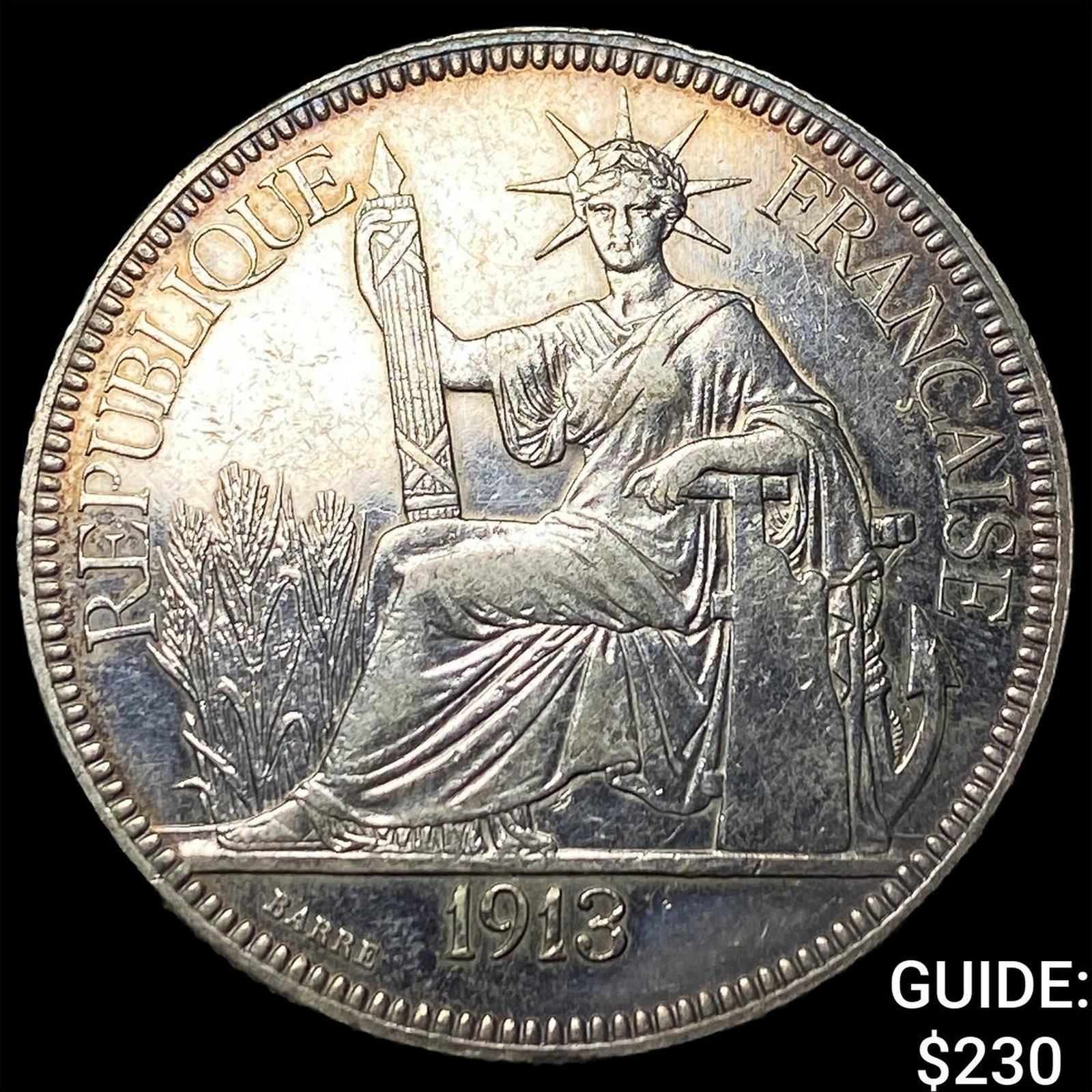 1913 French Indo-China .7813oz Silver Piastre (1 of 2)