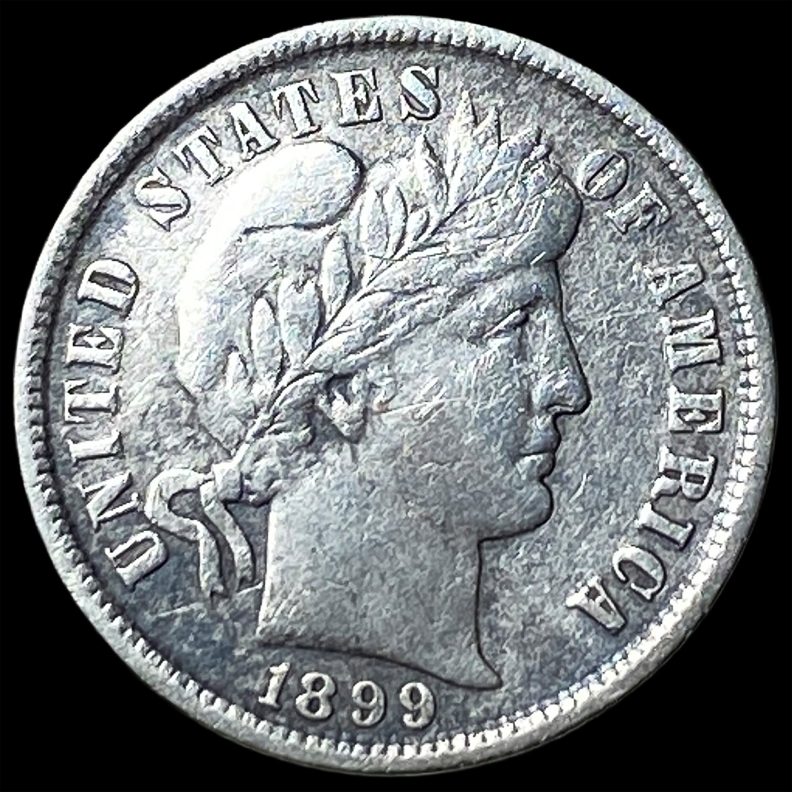 1899 Silver Barber Dime NEARLY UNCIRCULATED (1 of 2)